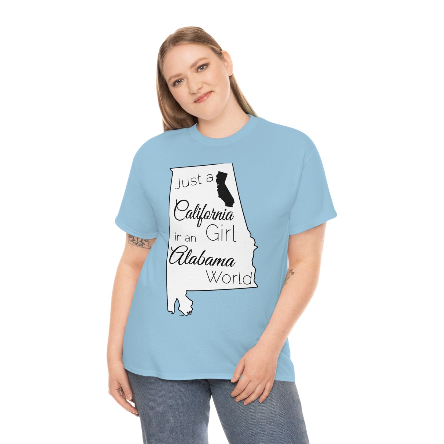 Just a California Girl in an Alabama World Unisex Heavy Cotton Tee