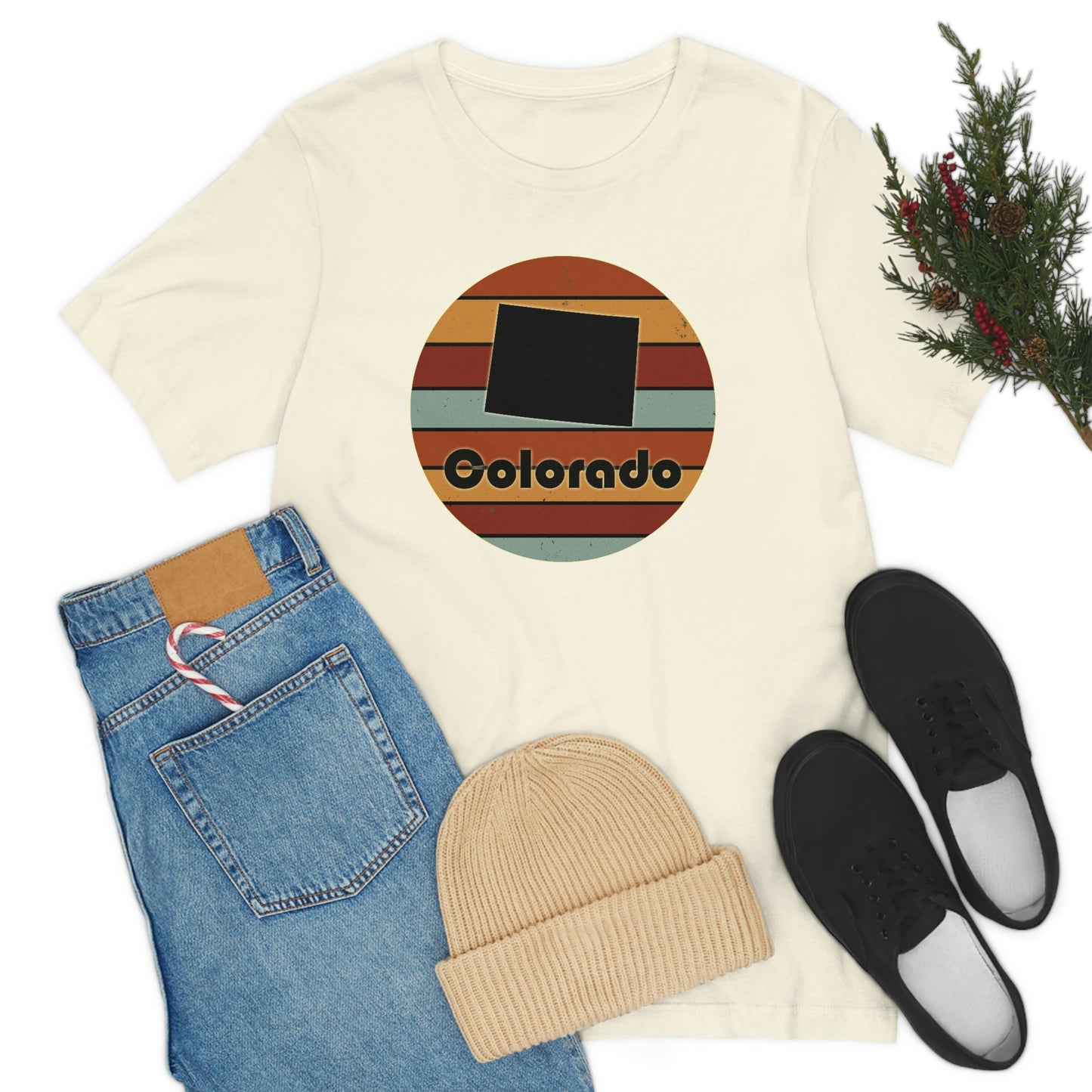 Colorado Retro Sunset Unisex Jersey Short Sleeve Tee Tshirt T-shirt