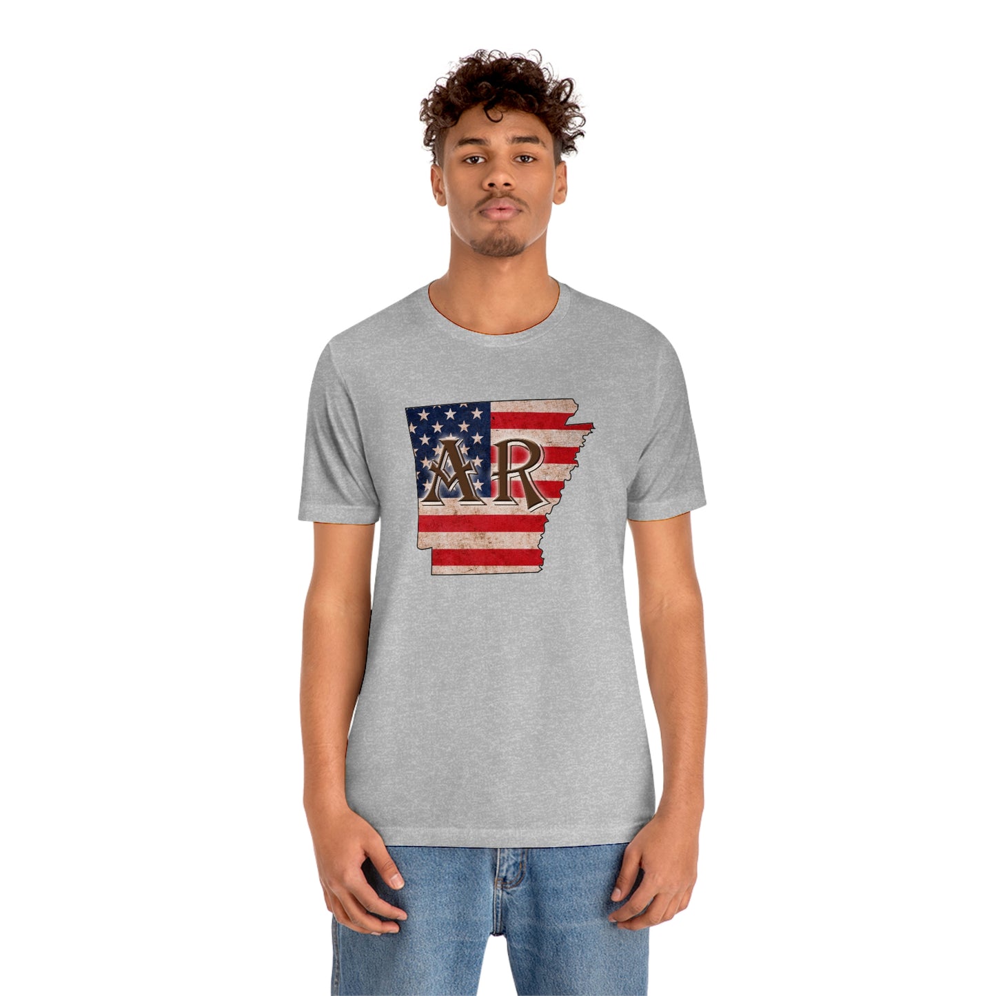 Arkansas AR US Flag Unisex Jersey Short Sleeve Tee Tshirt T-shirt