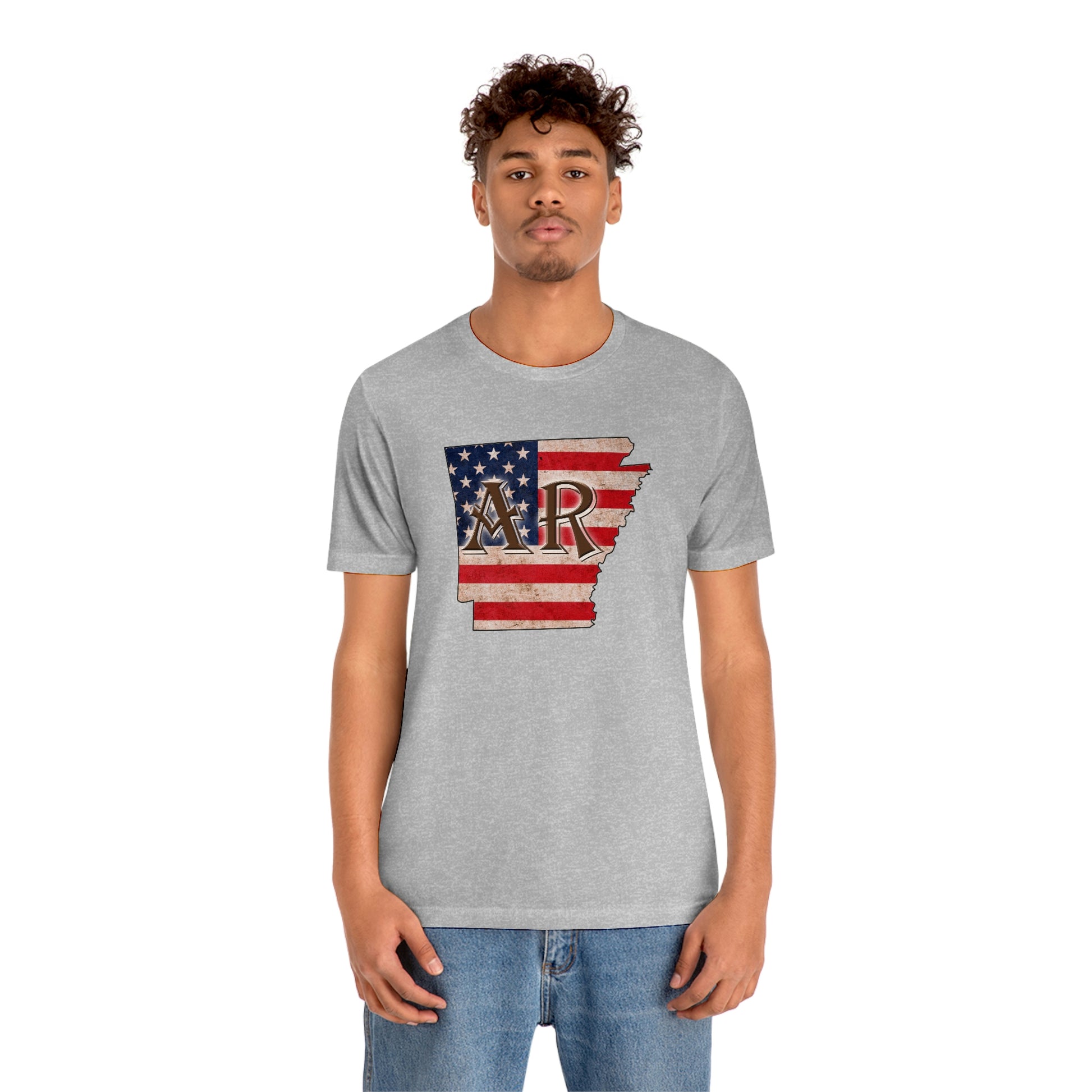 Arkansas AR US Flag Unisex Jersey Short Sleeve Tee Tshirt T-shirt