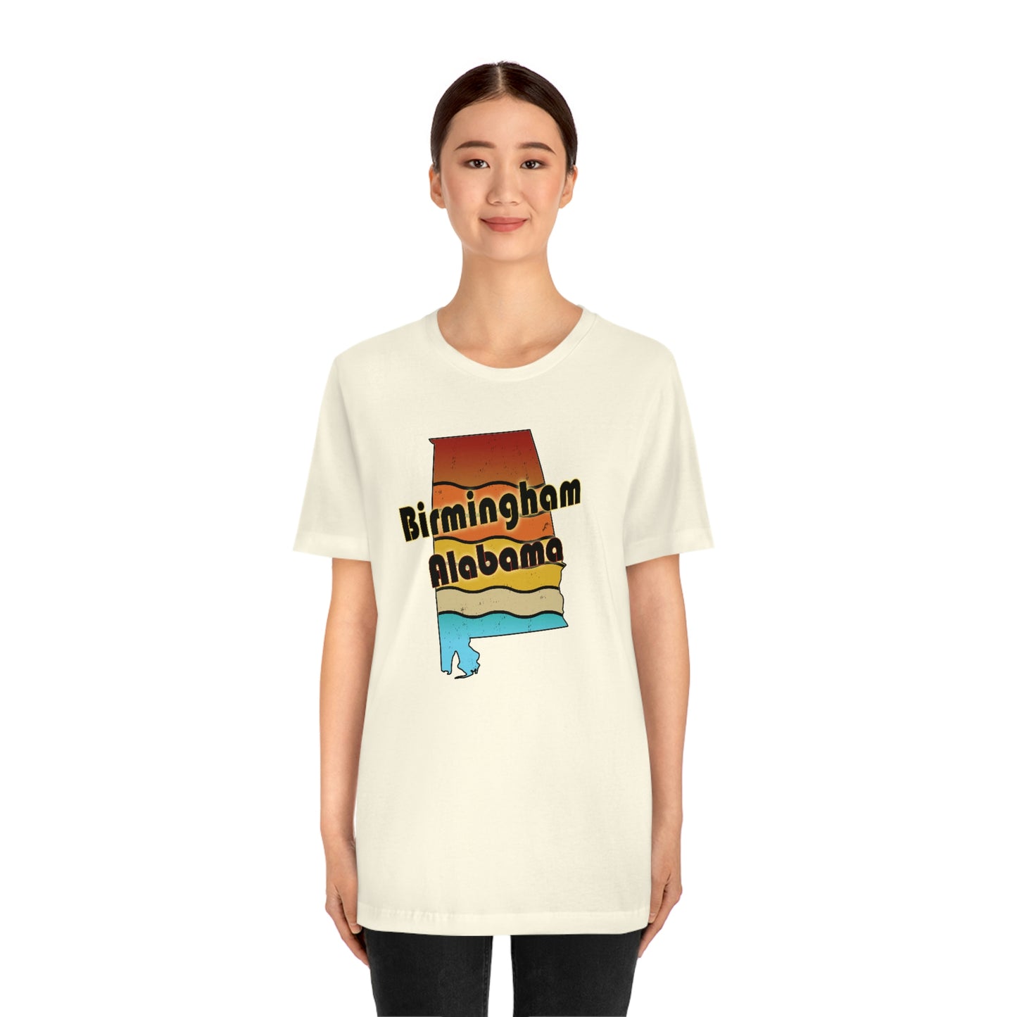 Birmingham Alabama Retro Sunset Unisex Jersey Short Sleeve T-shirt