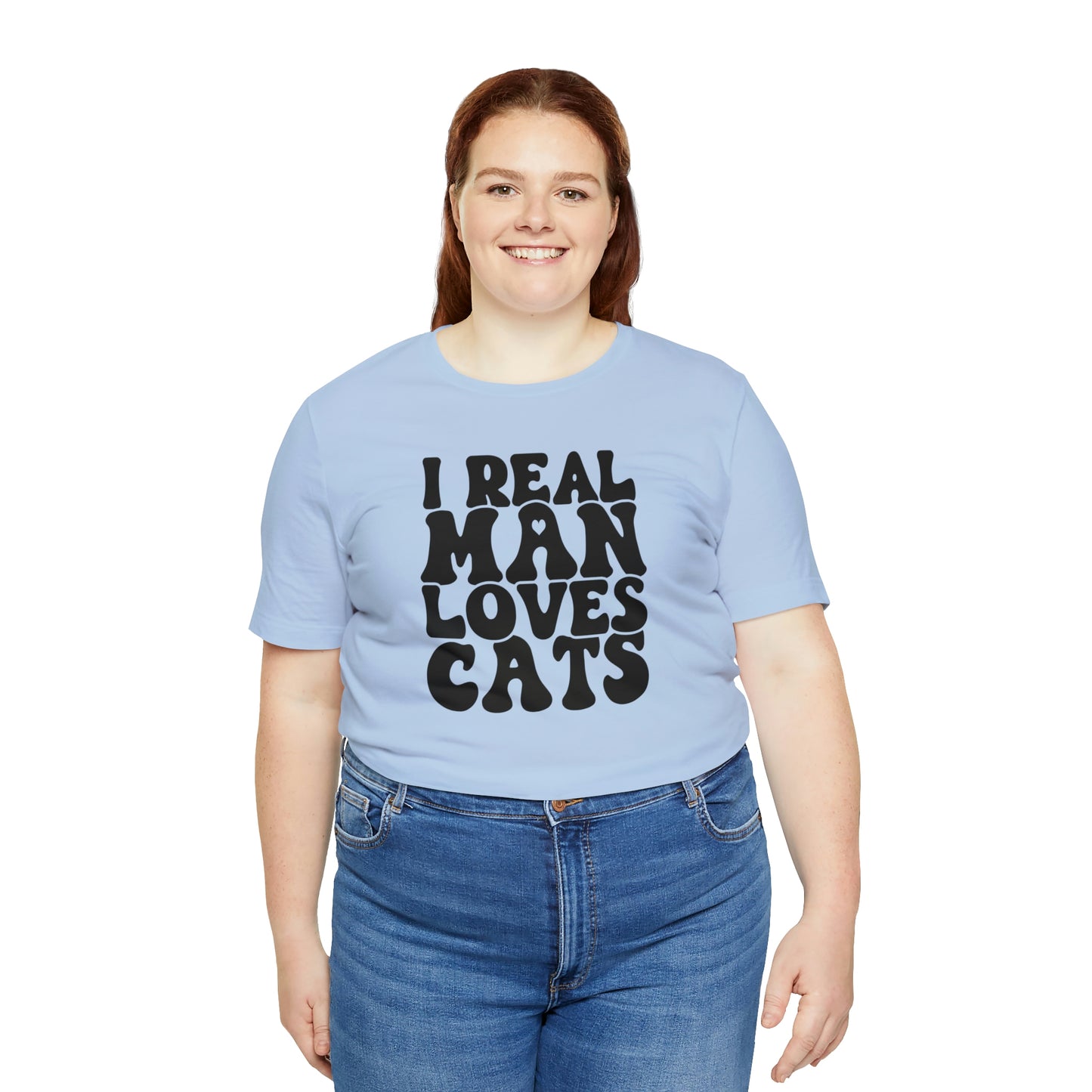 I Real Man Loves Cats Short Sleeve T-shirt