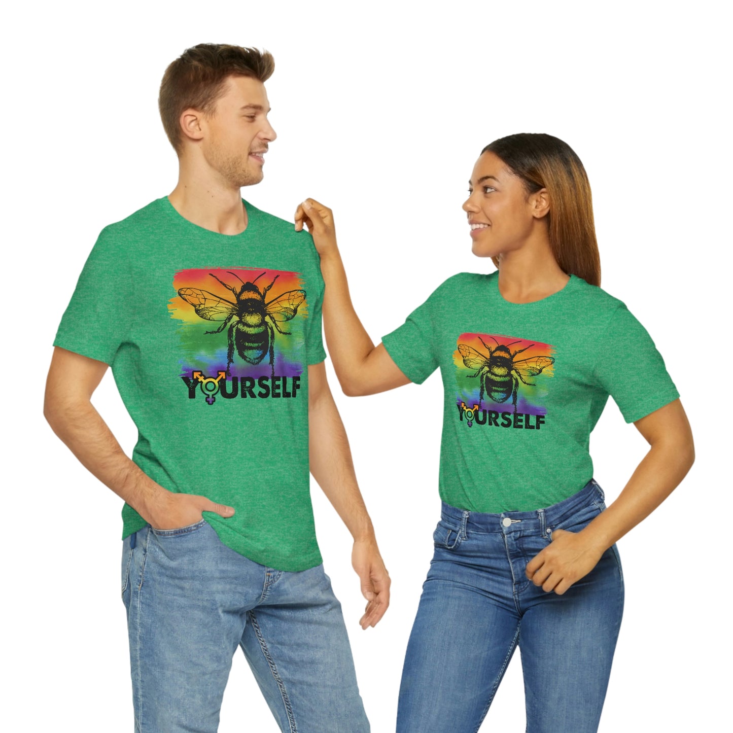 Bee Yourself LGBTQIA Print Unisex Jersey Short Sleeve Tee