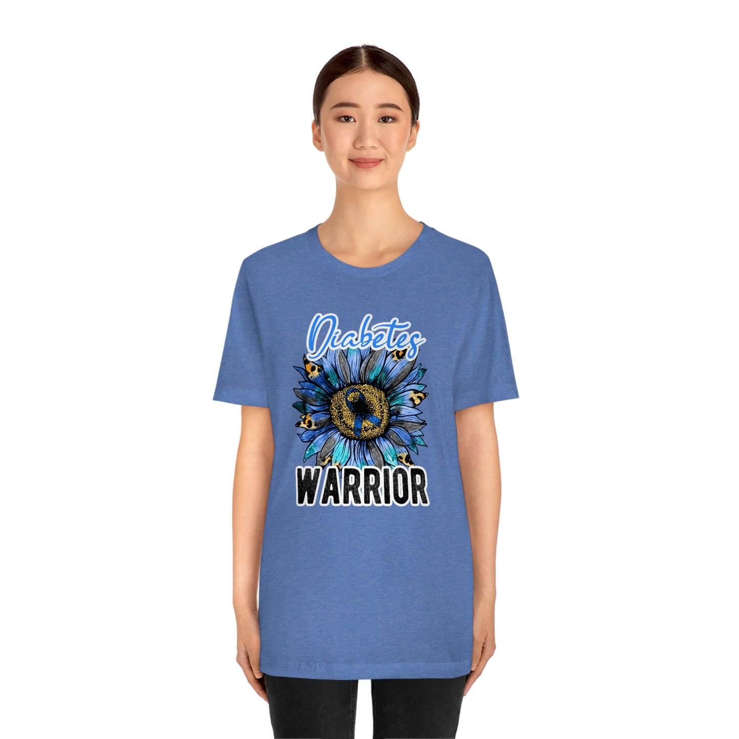 Diabetes Warrior Diabetes Awareness Print Unisex Jersey Short Sleeve Tee