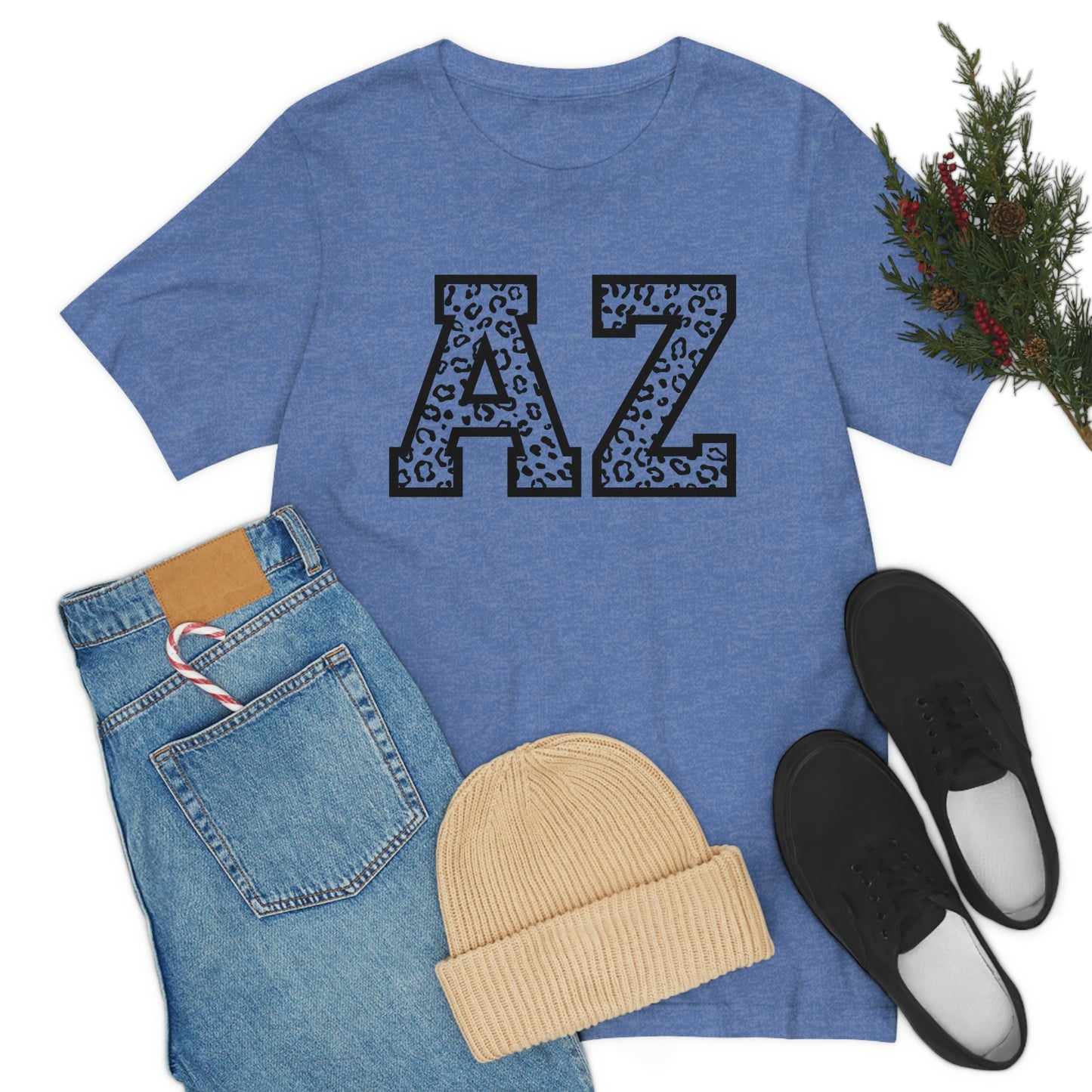 Arizona AZ Leopard Print Unisex Jersey Short Sleeve Tee Tshirt T-shirt