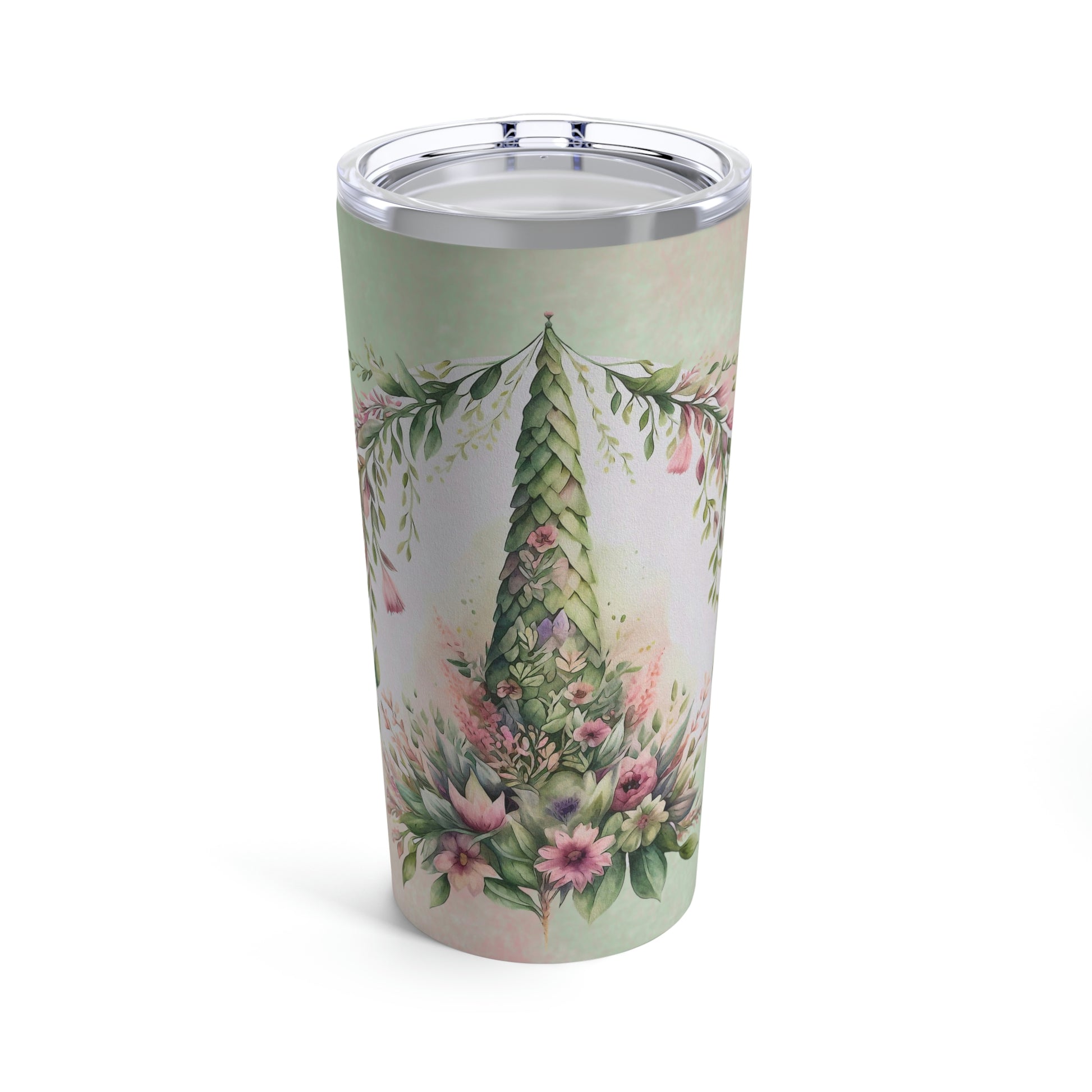 Spring Topiary Watercolor Tumbler 20oz