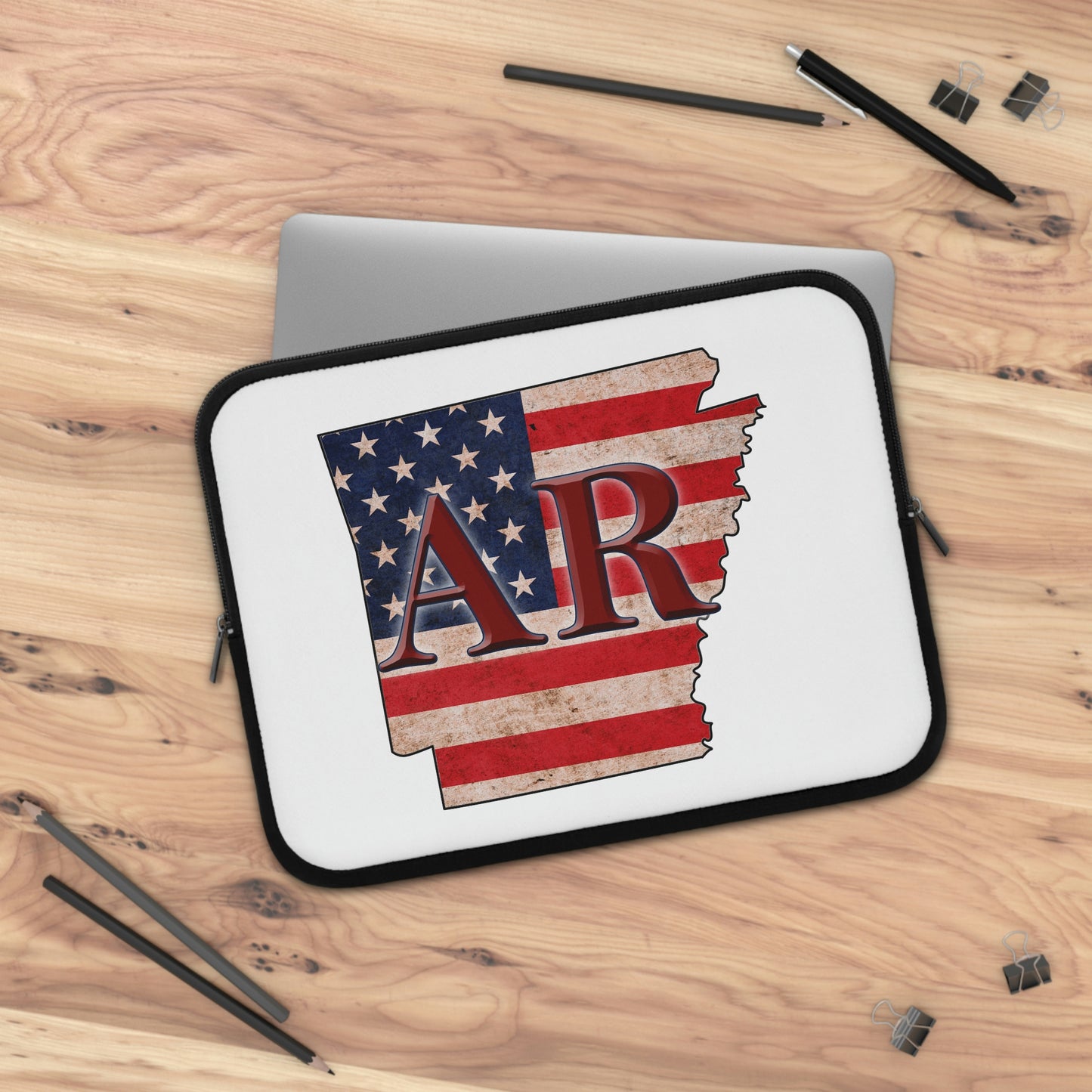 Arkansas US Flag AR Laptop Sleeve