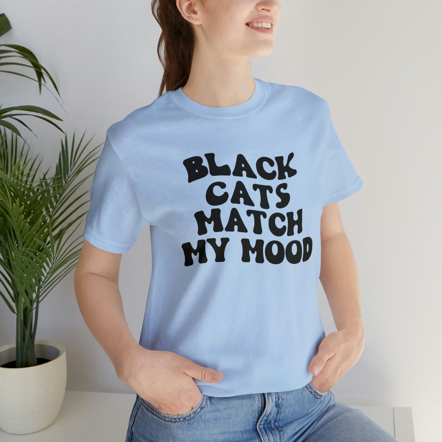 Black Cats Match My Mood Short Sleeve T-shirt