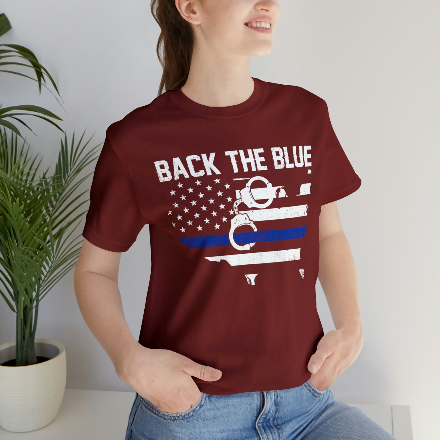 Back the Blue Police Short Sleeve T-shirt