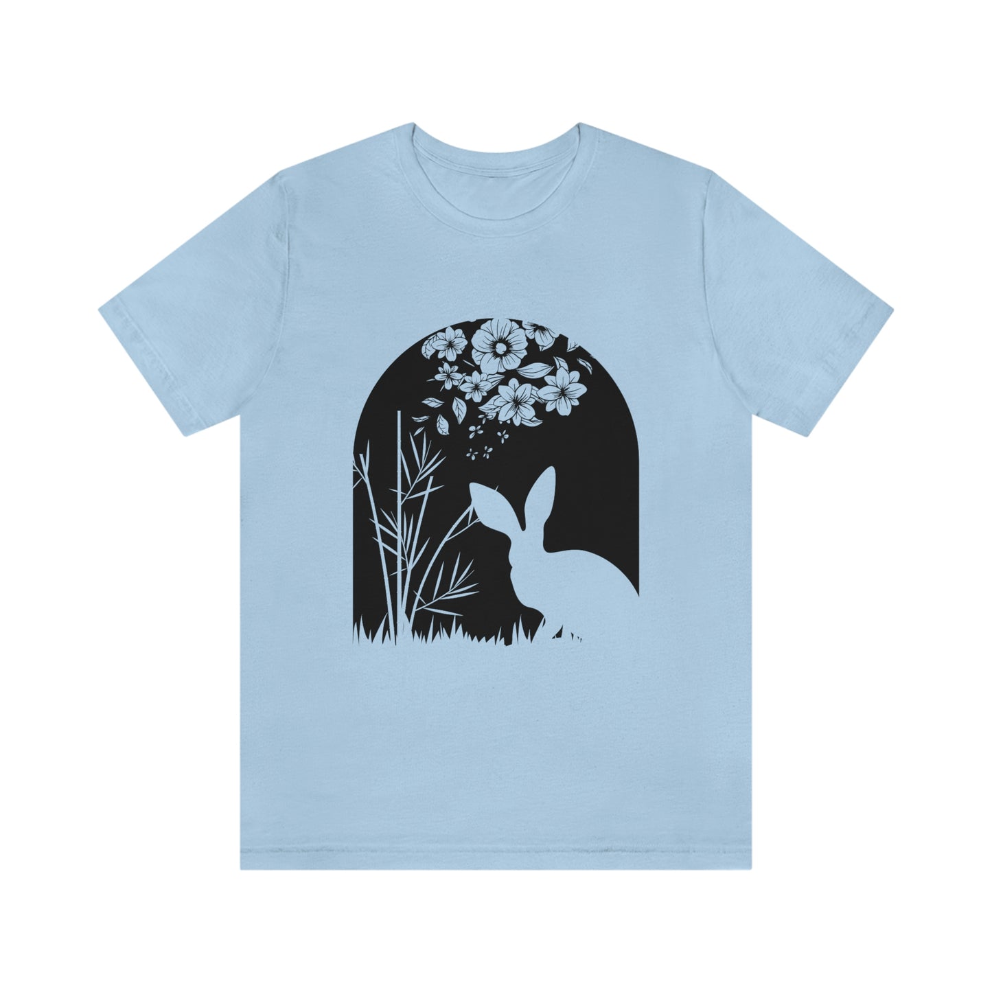 Bunny Silhouette Spring Rabbit Unisex Jersey Short Sleeve Tee