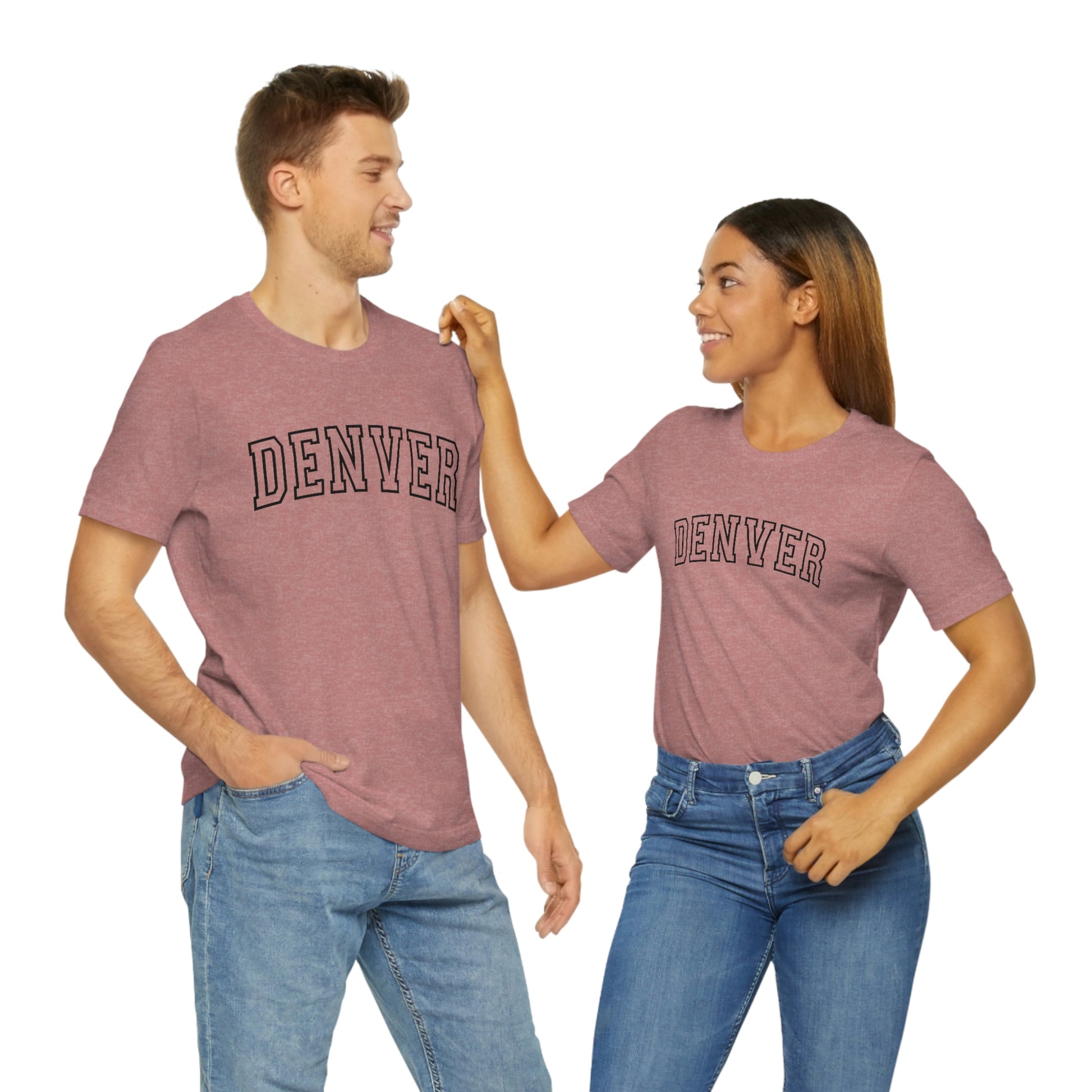 Denver Varsity Arch Unisex Jersey Short Sleeve Tee Tshirt T-shirt