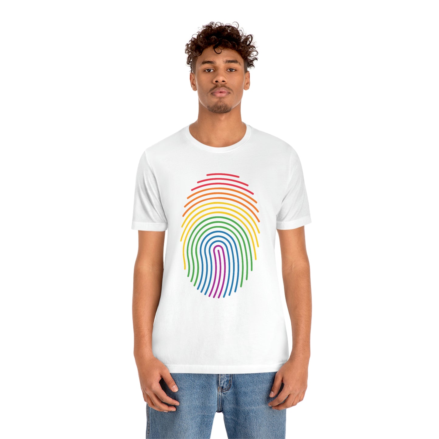 Fingerprint LGBTQIA Print Unisex Jersey Short Sleeve Tee