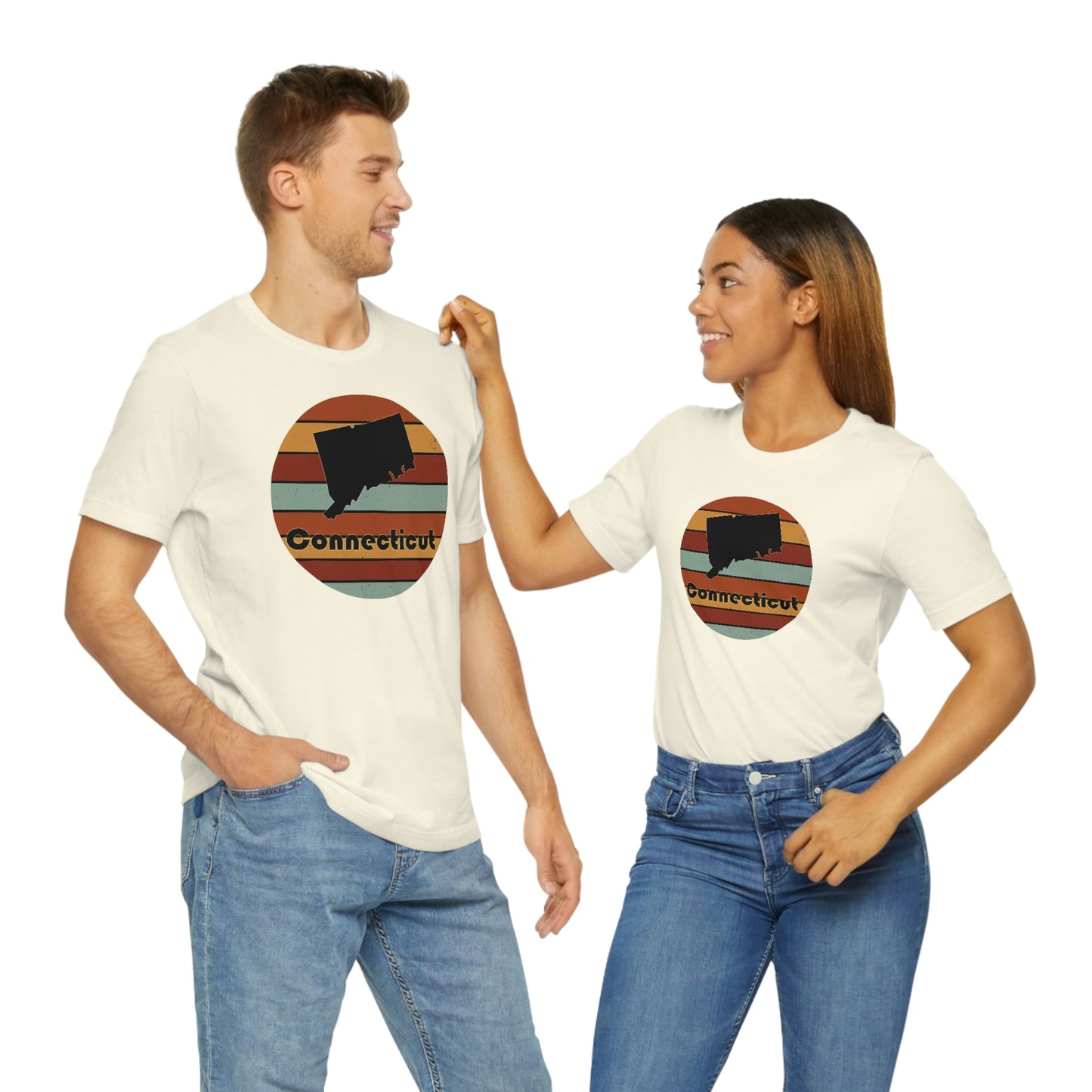 Connecticut Retro Sunset Short Sleeve  T-shirt