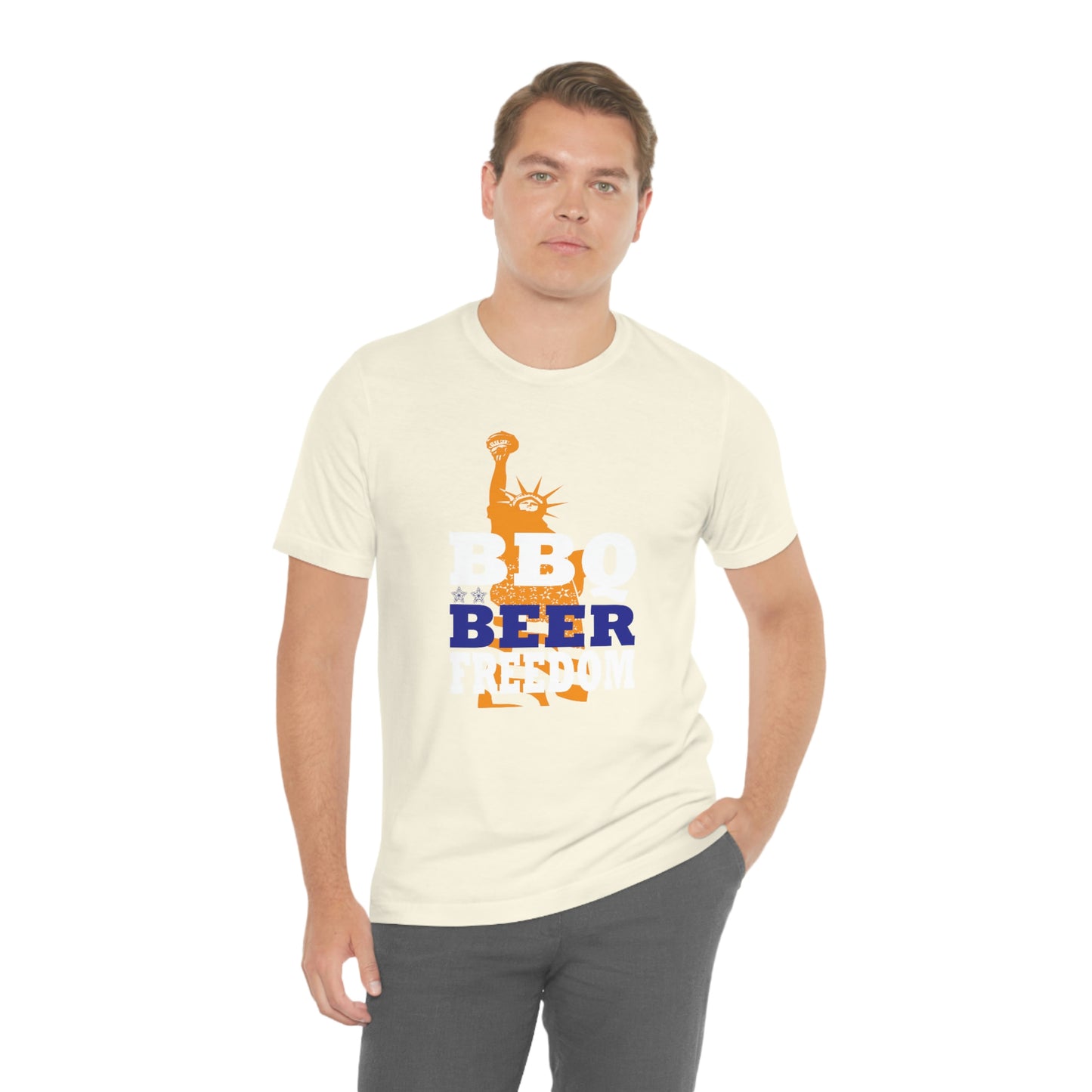 BBQ Beer Freedom Unisex Jersey Short Sleeve Tee