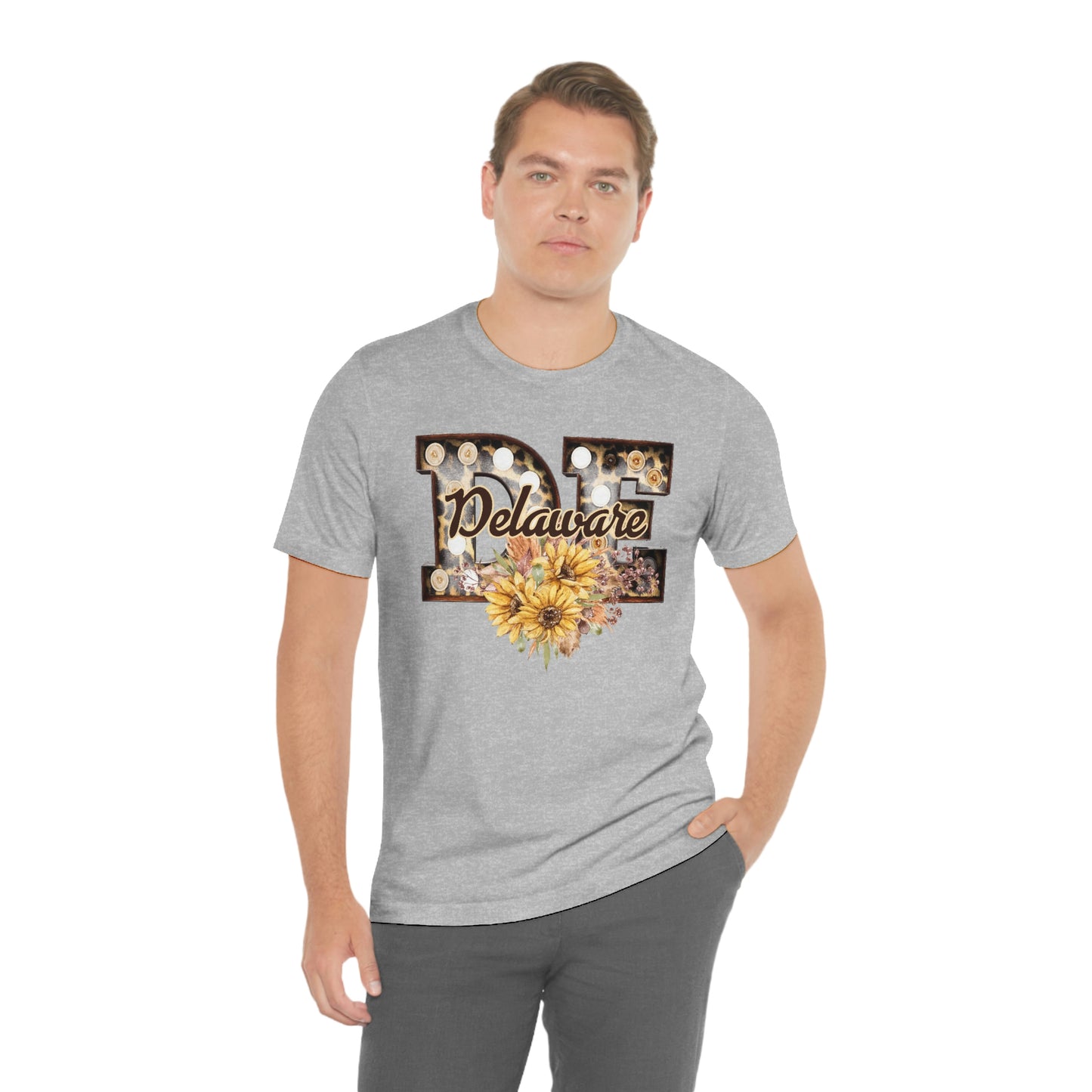 Delaware with Sunflowers Short Sleeve  T-shirt