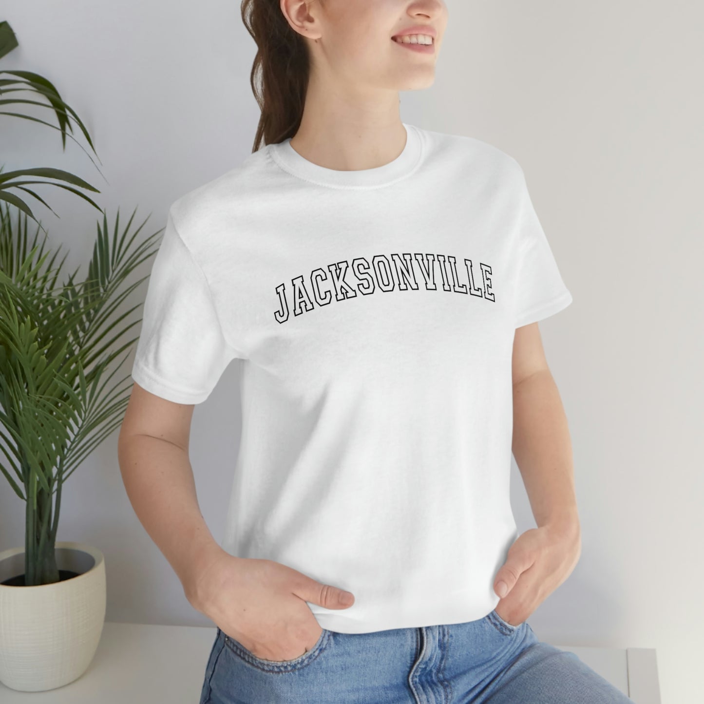 Jacksonville Varsity Letters Arch Florida Short Sleeve T-shirt