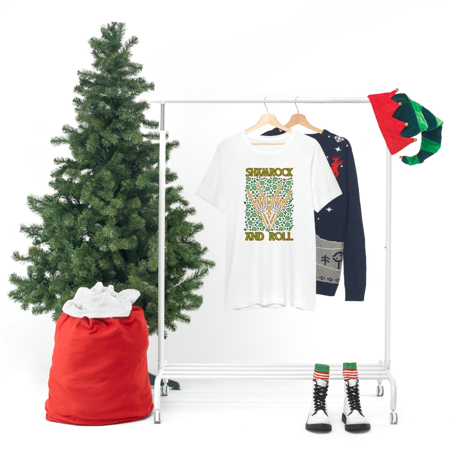 Shamrock and Roll St. Patrick's Day Unisex Jersey Short Sleeve Tee