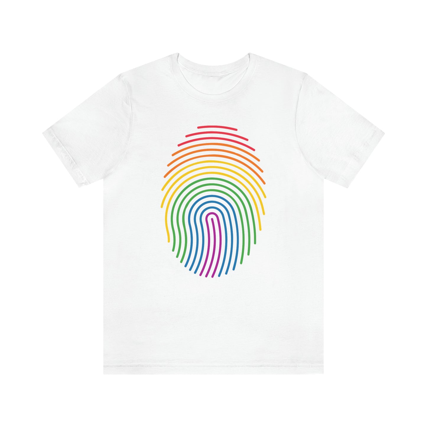 Fingerprint LGBTQIA Print Unisex Jersey Short Sleeve Tee