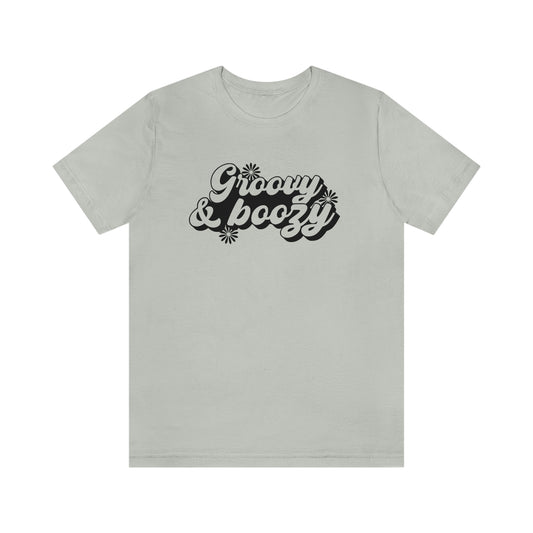 Groovy and Boozy Unisex Jersey Short Sleeve Tee