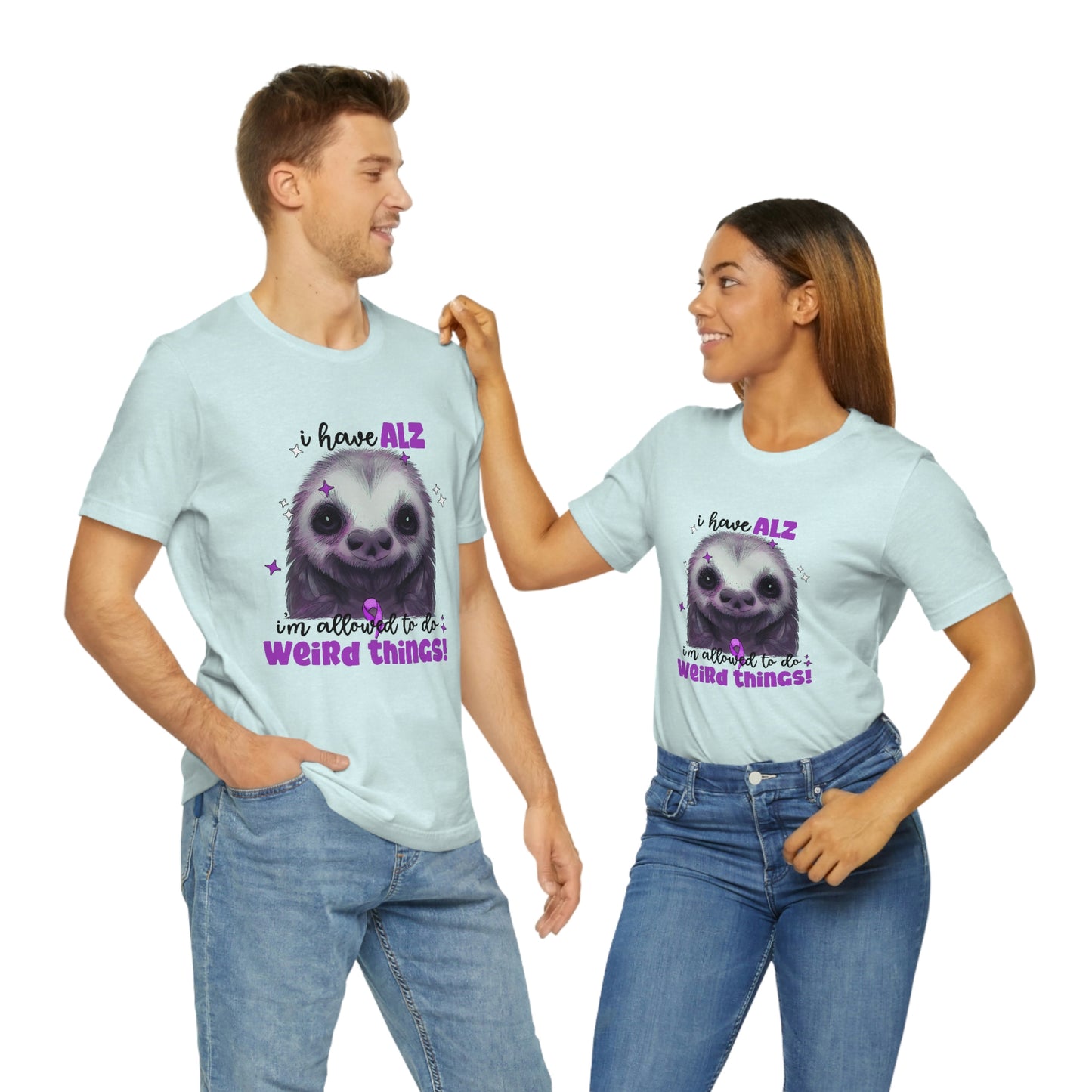 I Have ALZ I'm Allowed To Do Weird Things Alzheimer's Print Unisex Jersey Short Sleeve Tee