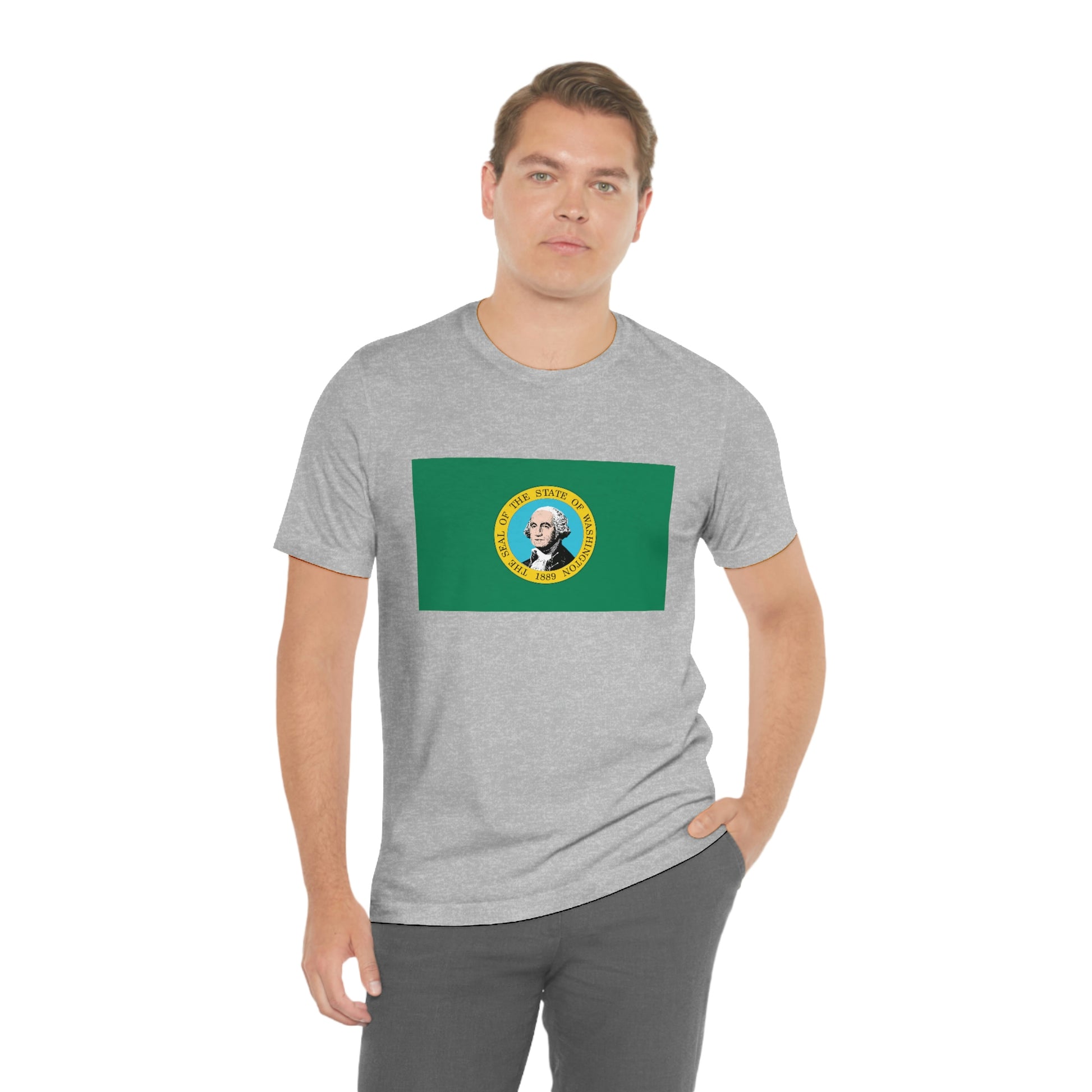 Washington Flag Unisex Jersey Short Sleeve Tee Tshirt T-shirt