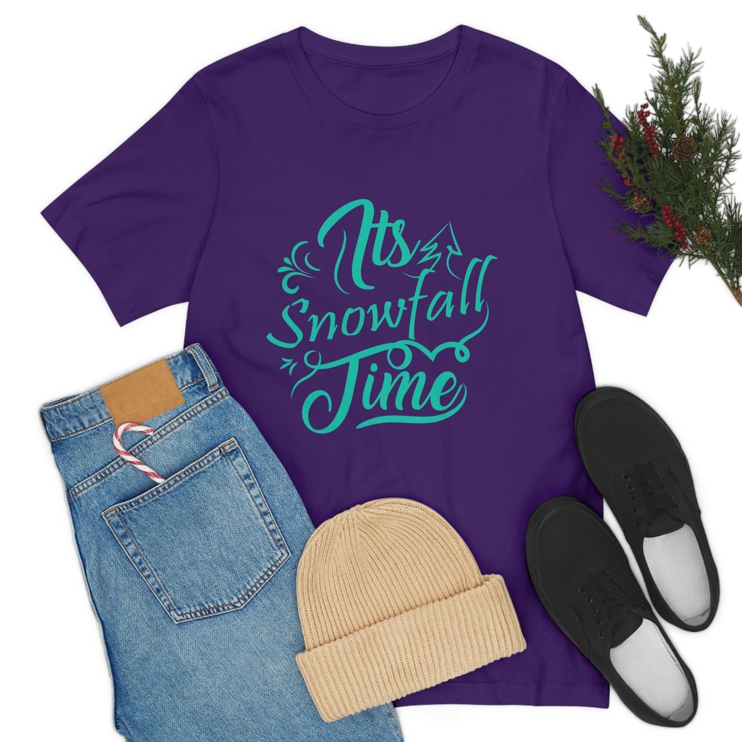 It's Snowfall Time Print Unisex Jersey Short Sleeve Tee