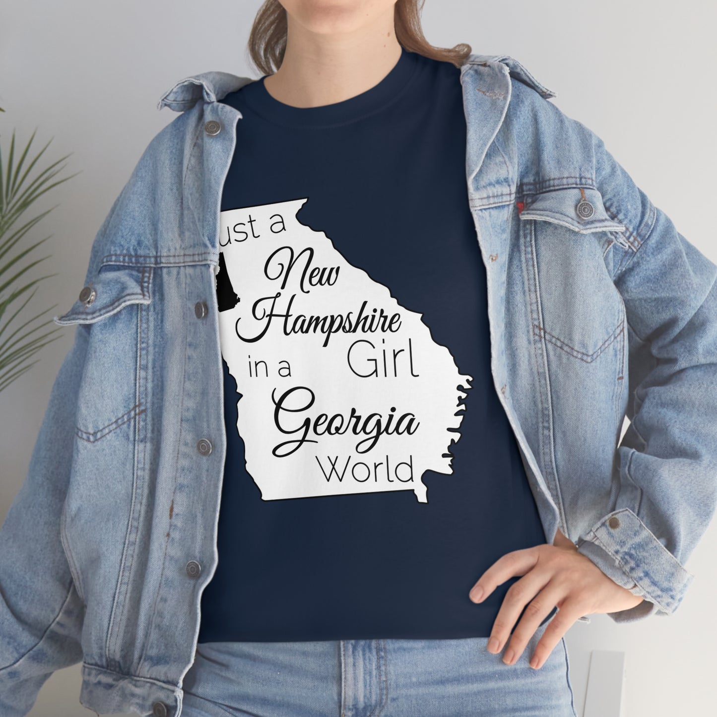 Just a New Hampshire Girl in a Georgia World Unisex Heavy Cotton Tee