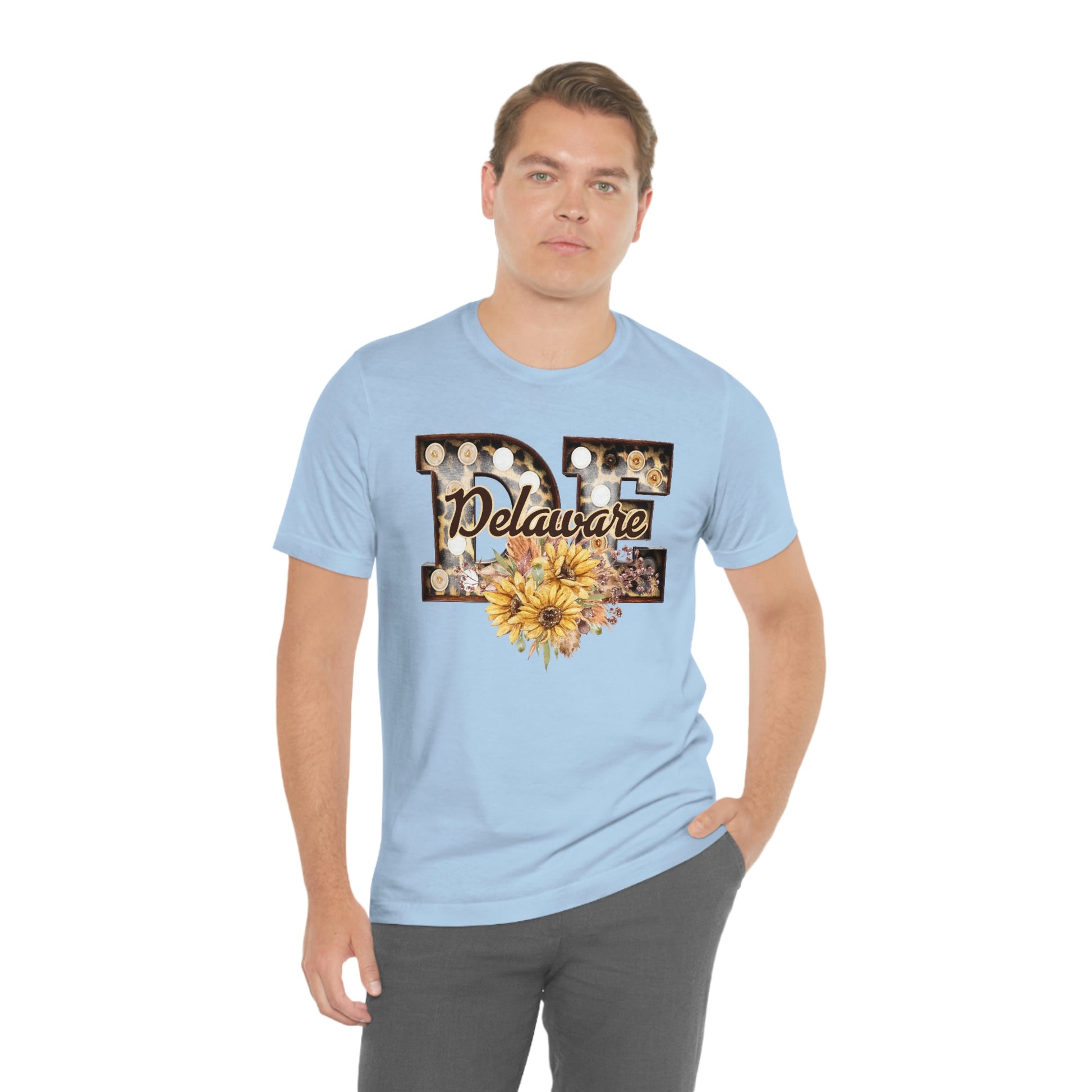 Delaware with Sunflowers Short Sleeve  T-shirt