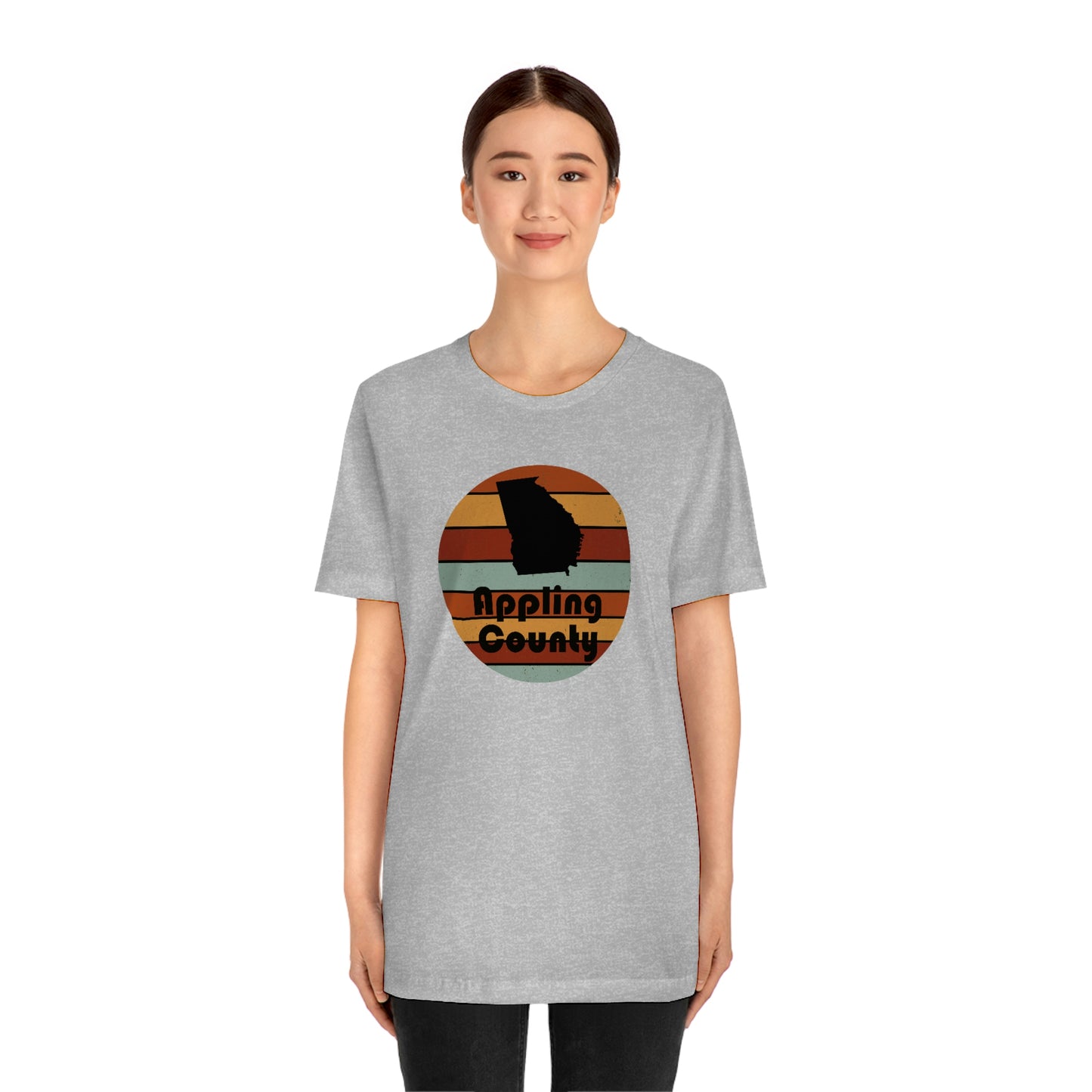 Appling County Georgia Retro Sunset Unisex Jersey Short Sleeve Tee Tshirt T-shirt