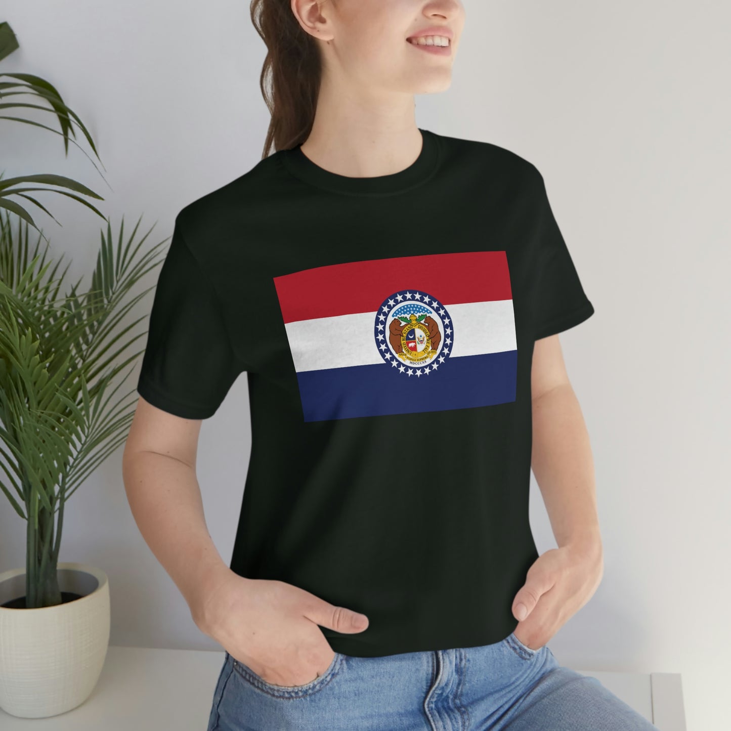 Missouri Flag Unisex Jersey Short Sleeve Tee Tshirt T-shirt