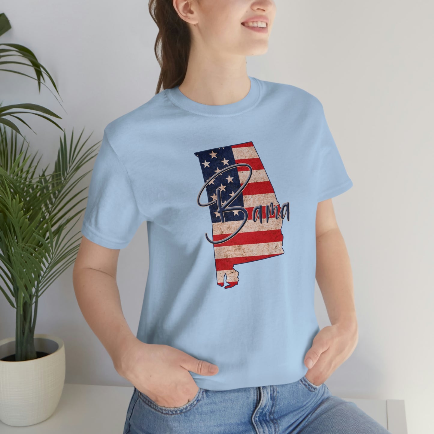 Alabama Bama Flag Unisex Jersey Short Sleeve T-shirt