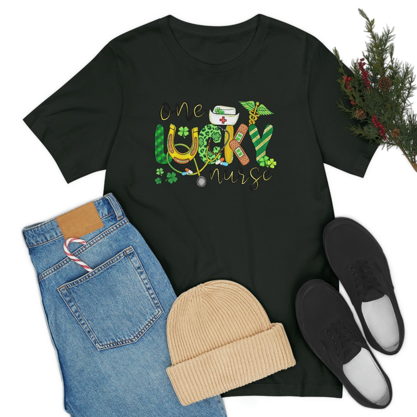 One Lucky Nurse St. Patrick's Day Unisex Jersey Short Sleeve Tee