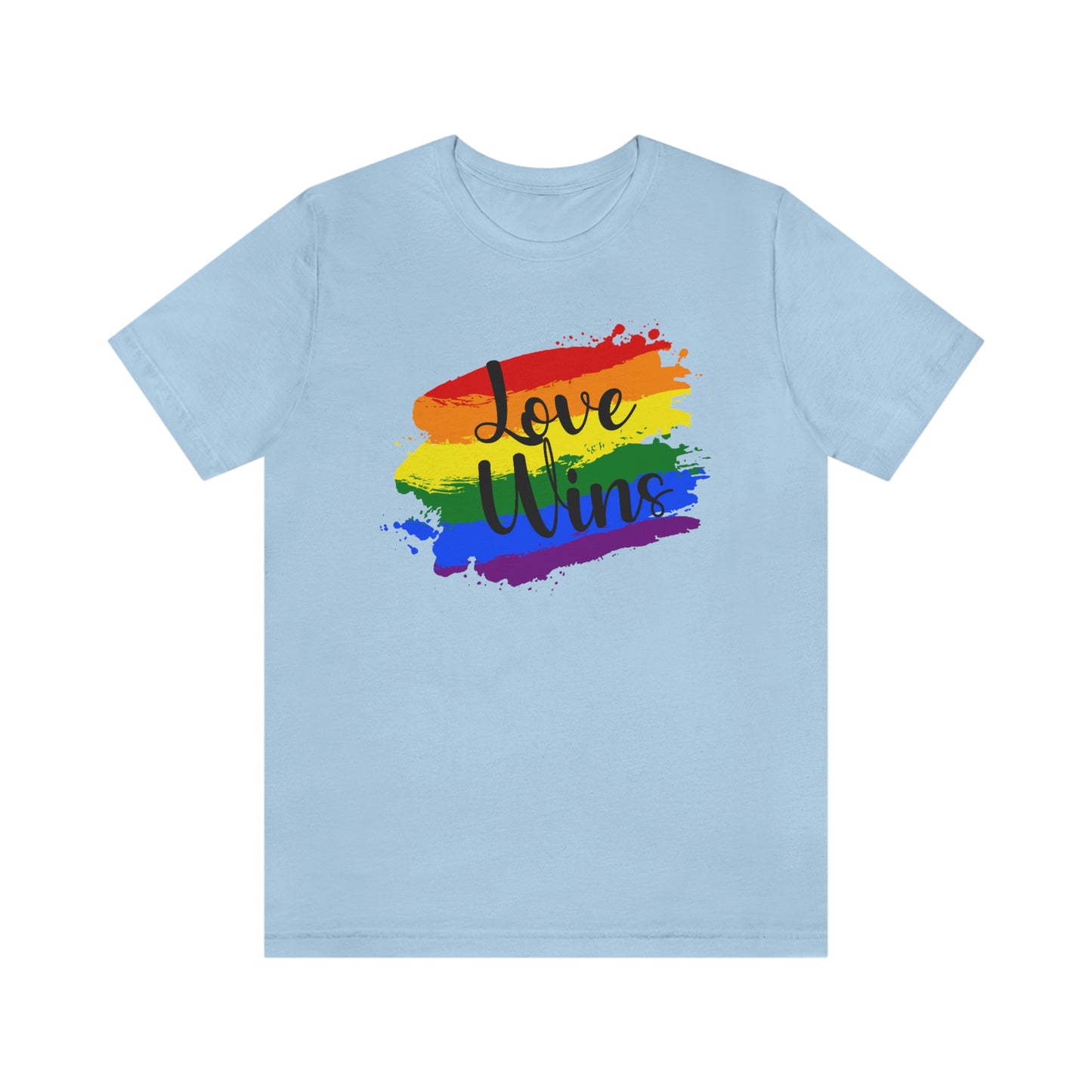 Love Wins LGBTQIA Print Unisex Jersey Short Sleeve Tee