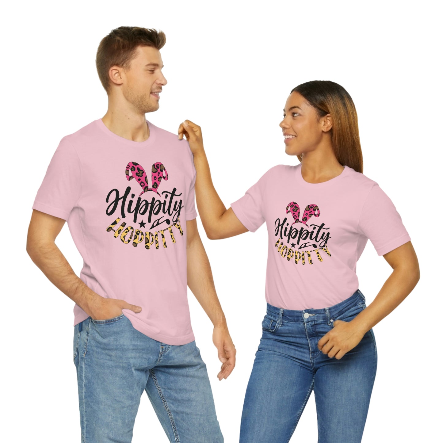 Hippity Hoppitty Leopard Print Unisex Jersey Short Sleeve Tee