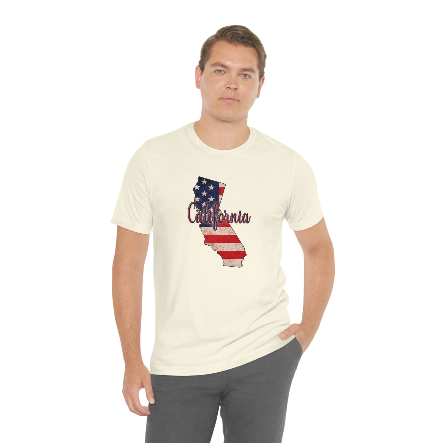 California US Flag Unisex Jersey Short Sleeve Tee Tshirt T-shirt