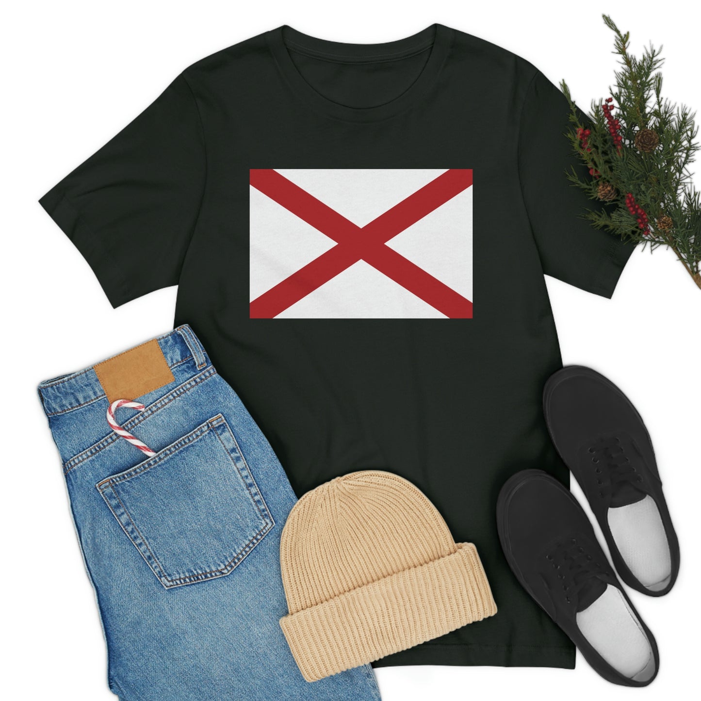 Alabama Flag Unisex Jersey Short Sleeve T-shirt