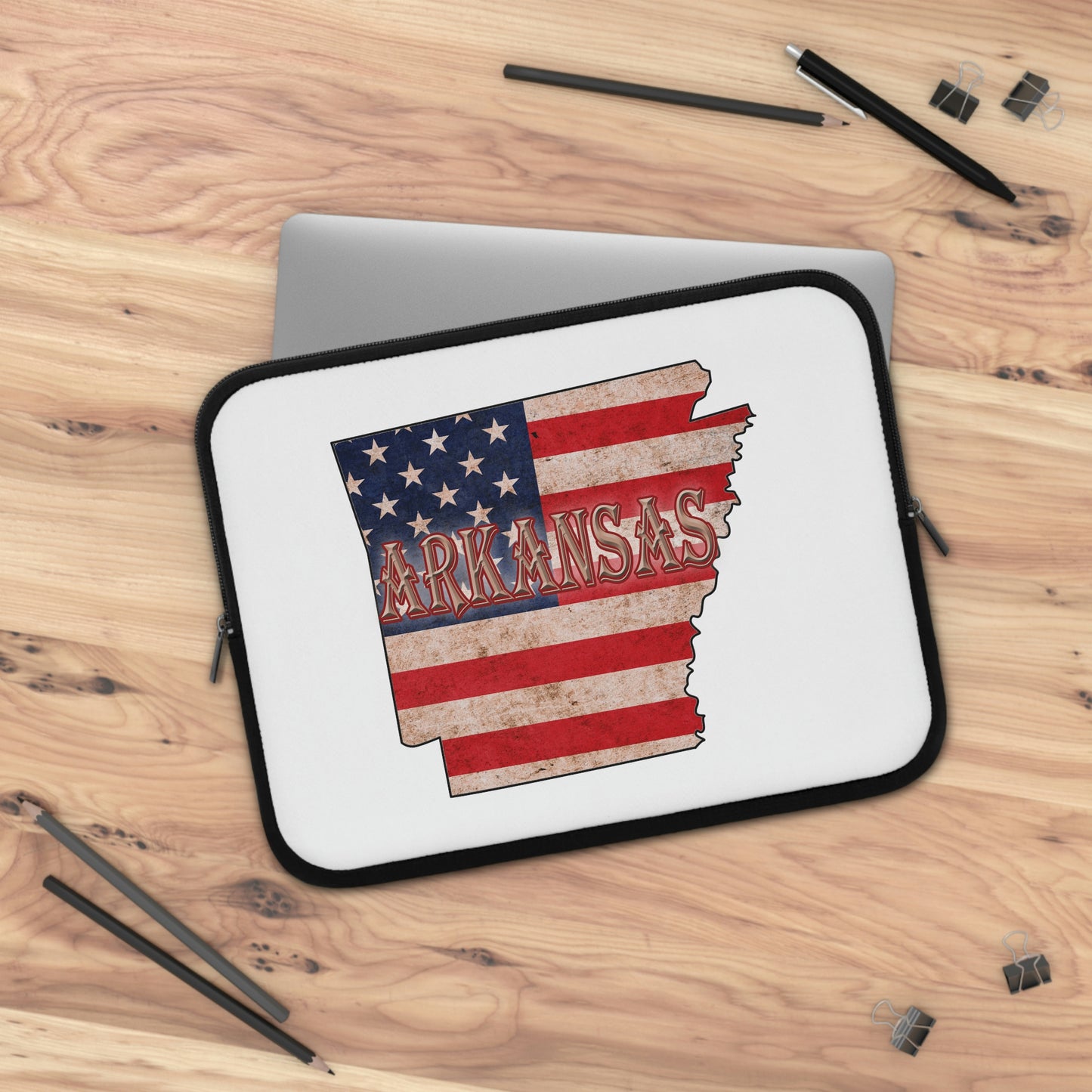 Arkansas US Flag Laptop Sleeve