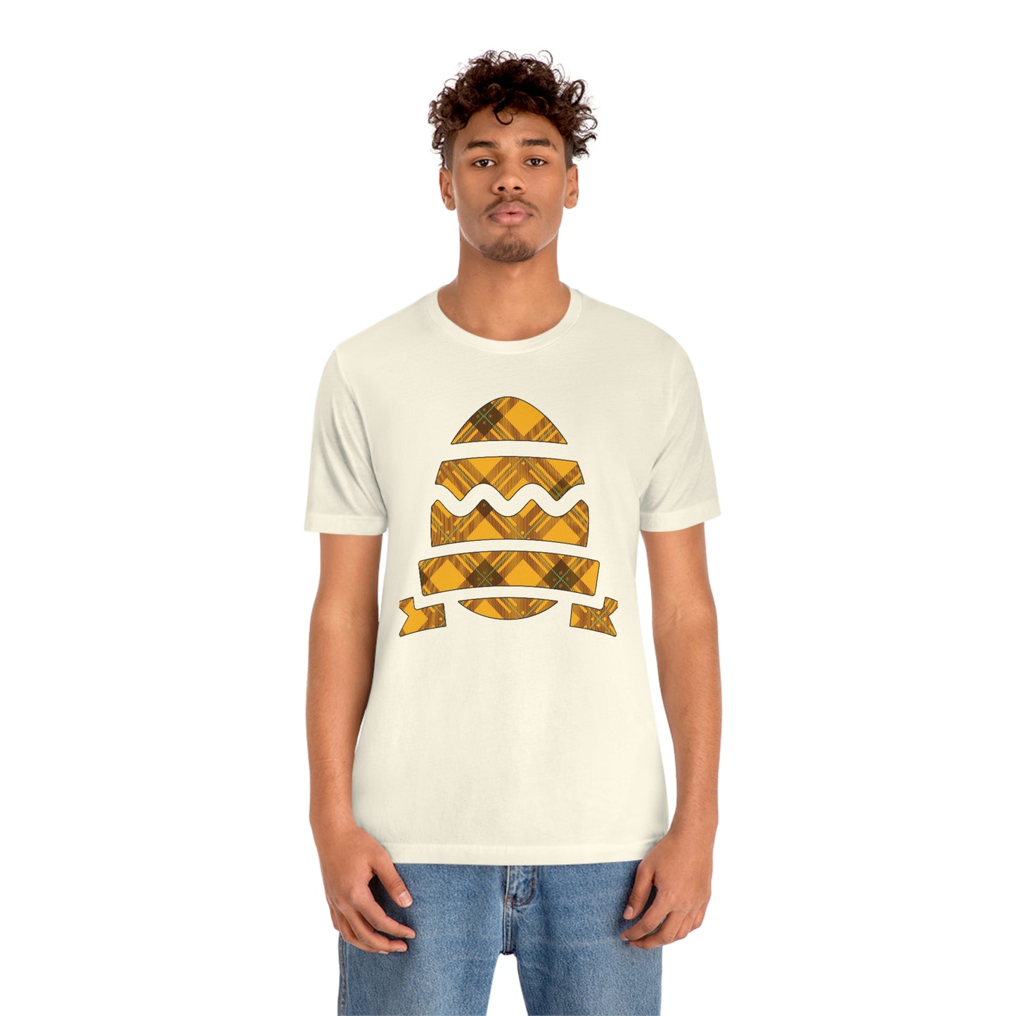 Plaid Egg Easter Spring Unisex Jersey Short Sleeve Tee
