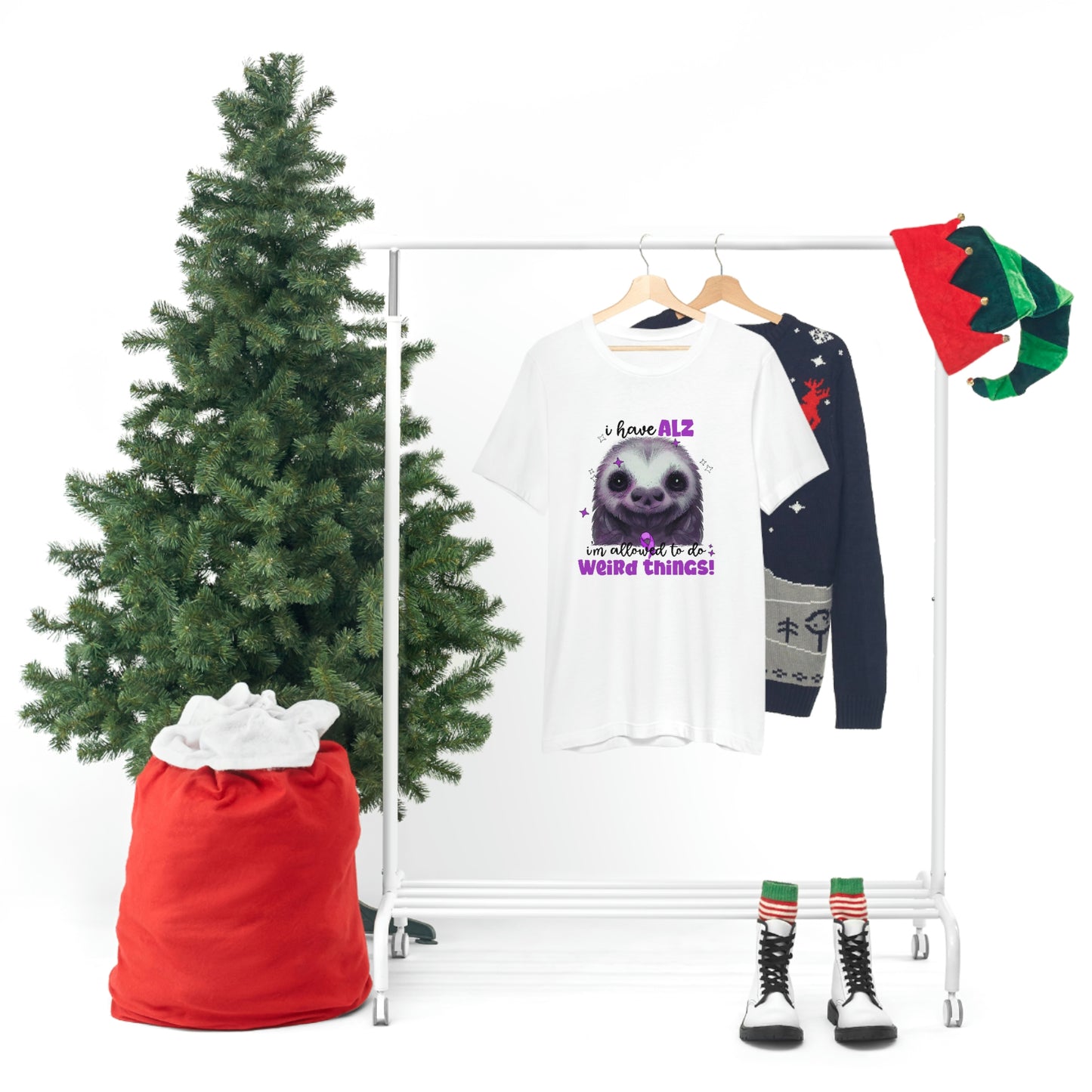 I Have ALZ I'm Allowed To Do Weird Things Alzheimer's Print Unisex Jersey Short Sleeve Tee