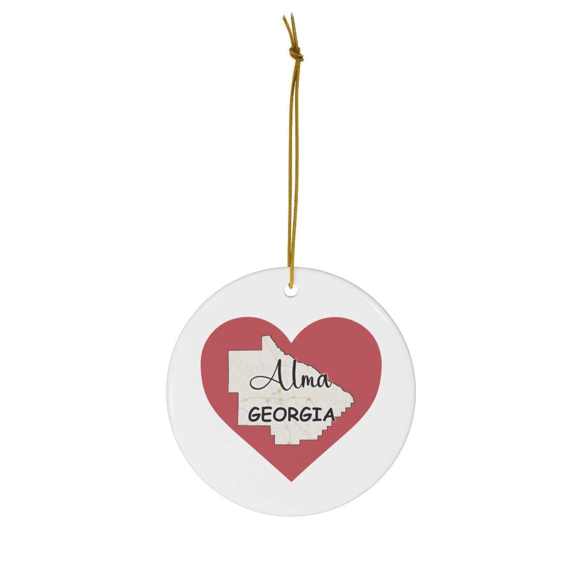 Alma Georgia Ceramic Ornament, 1-Pack