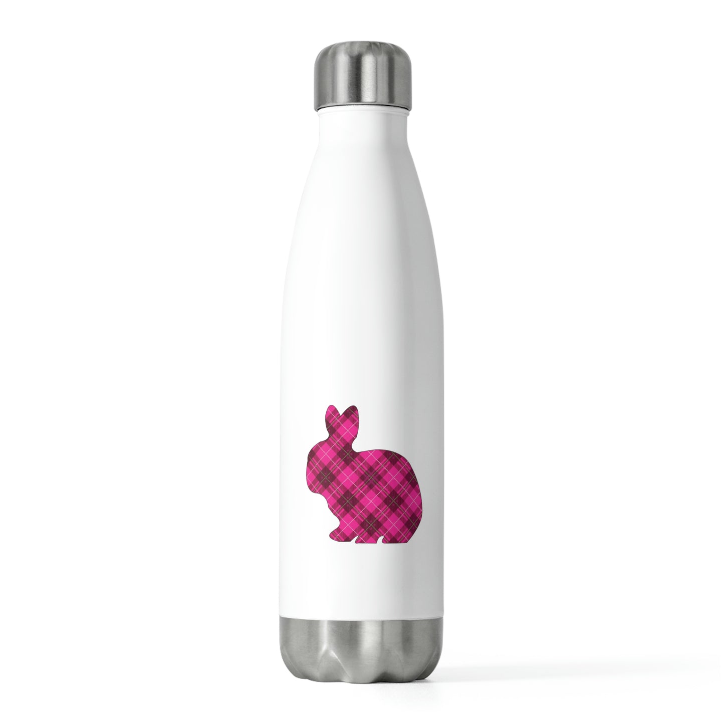 Pink Plaid Bunny Easter 20oz Insulated Bottle