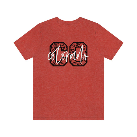 Colorado Leopard Print Script Unisex Jersey Short Sleeve Tee Tshirt T-shirt