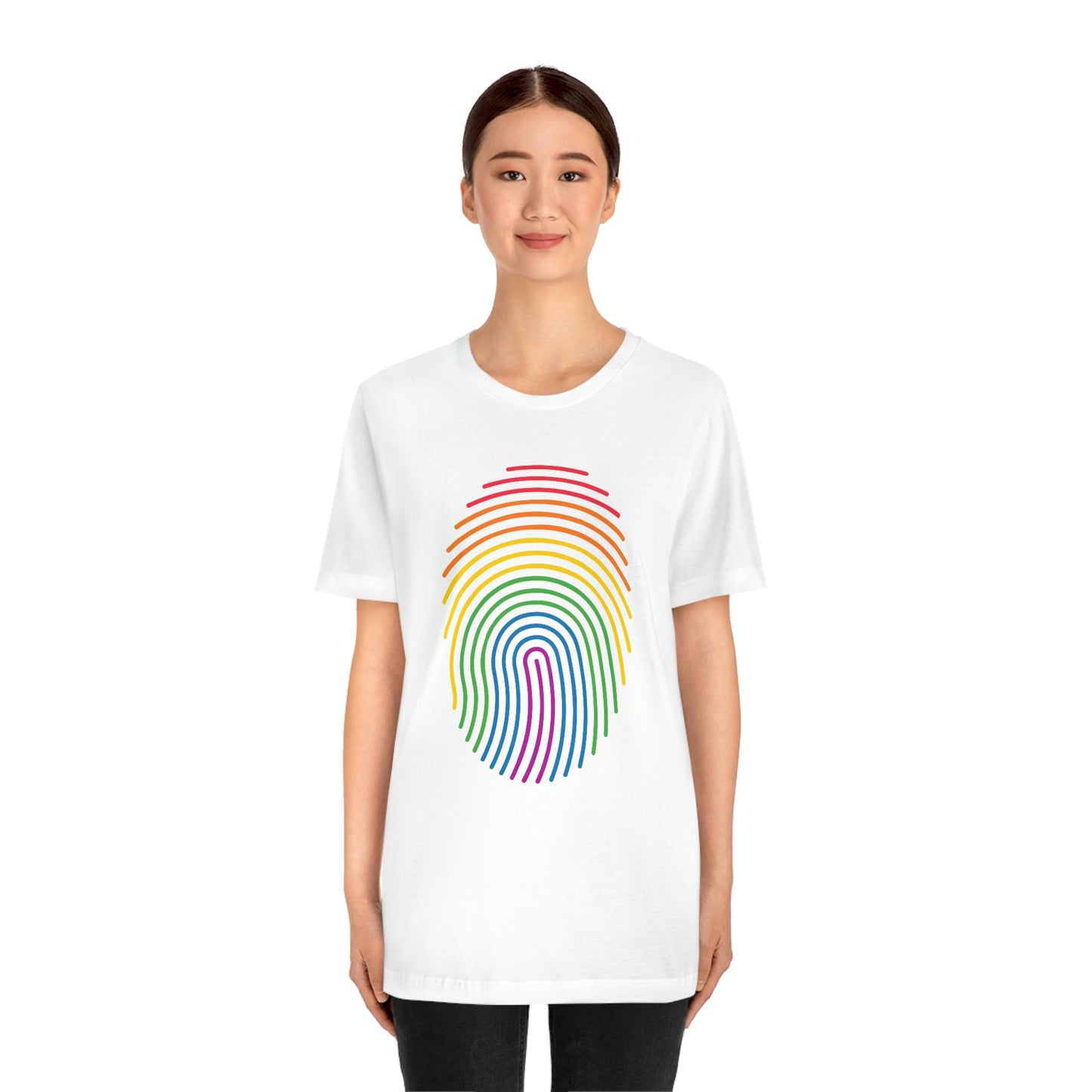 Fingerprint LGBTQIA Print Unisex Jersey Short Sleeve Tee