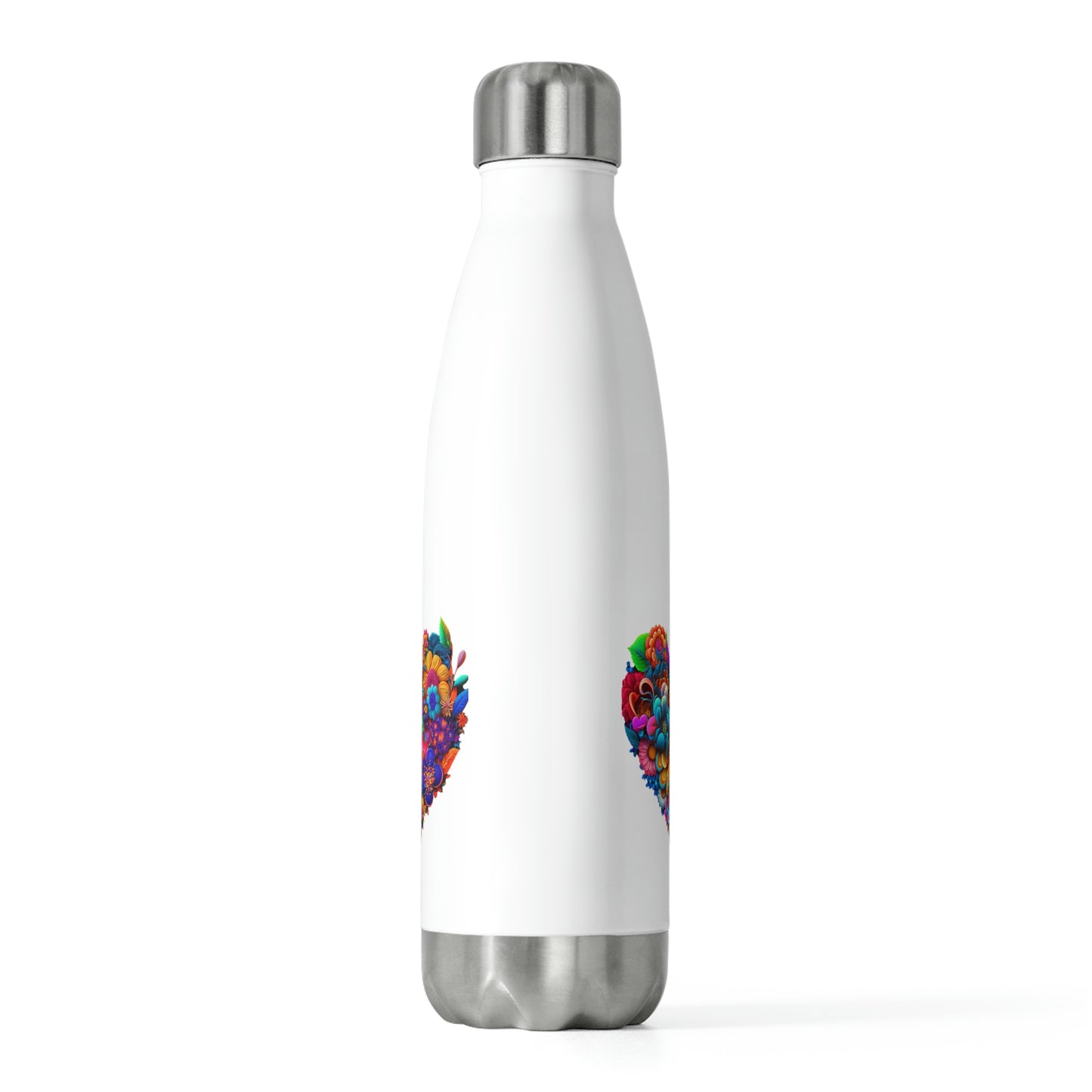 Bright Flowered Heart Valentine 20oz Insulated Bottle