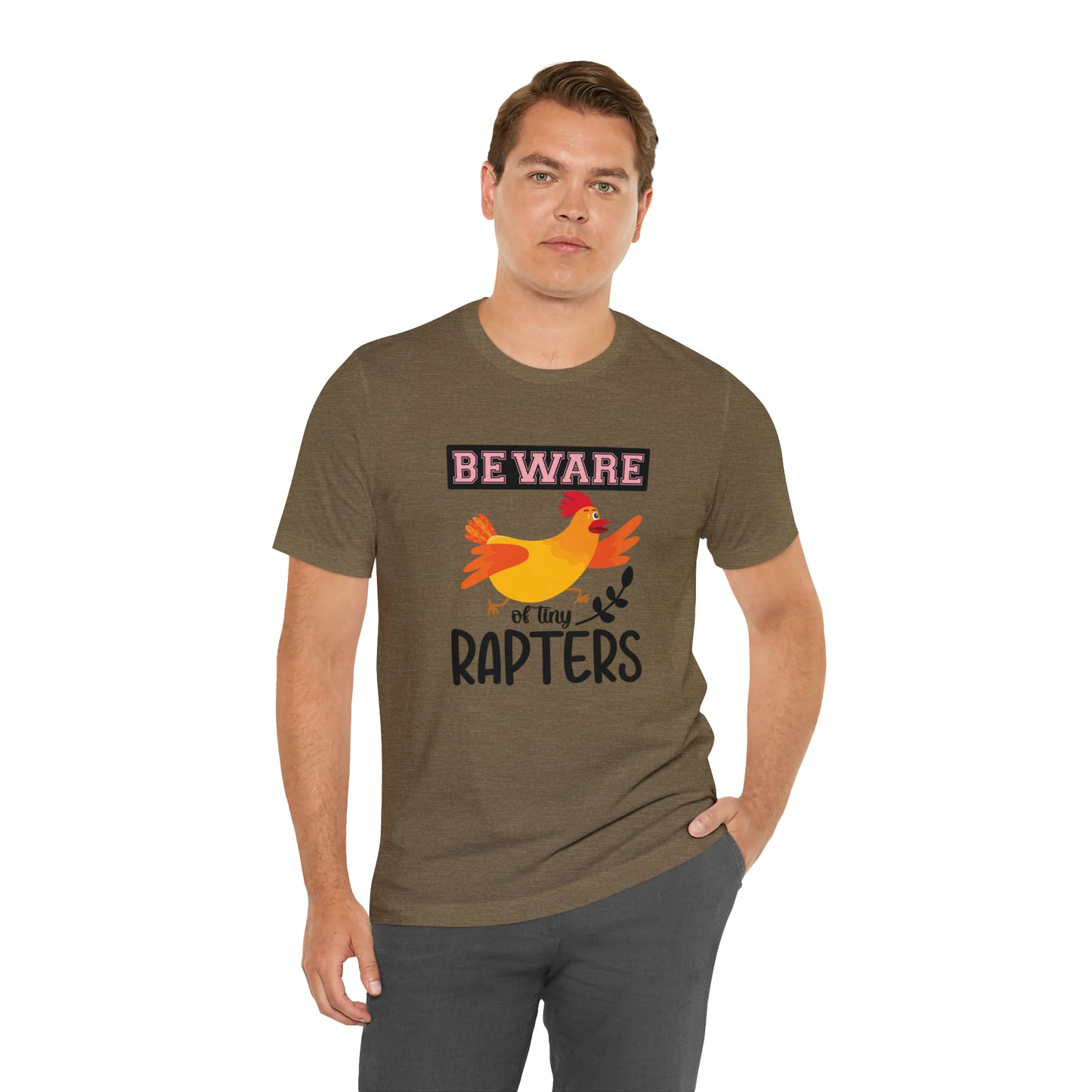 Beware of Tiny Raptors Short Sleeve Chicken T-shirt