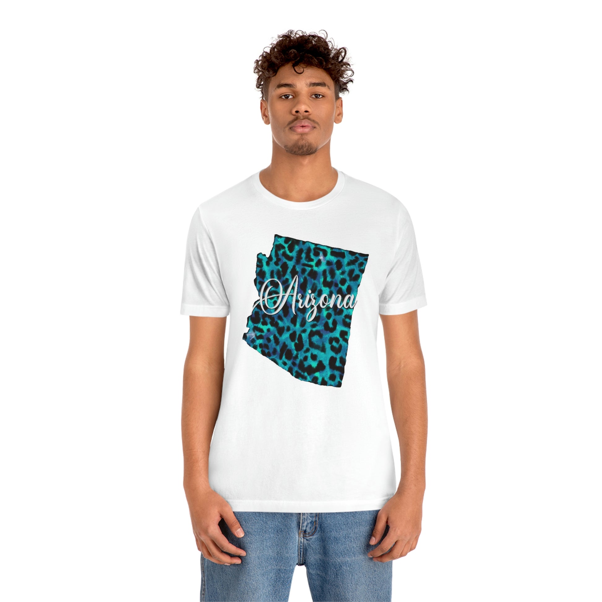 Arizona Blue Leopard Unisex Jersey Short Sleeve Tee Tshirt T-shirt
