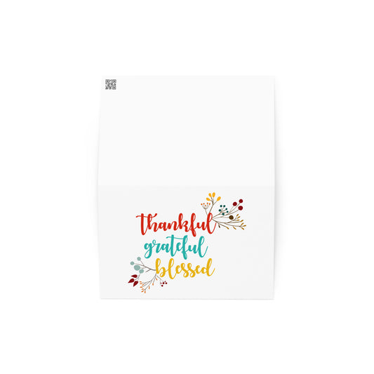 Thankful Grateful Blessed Greeting card