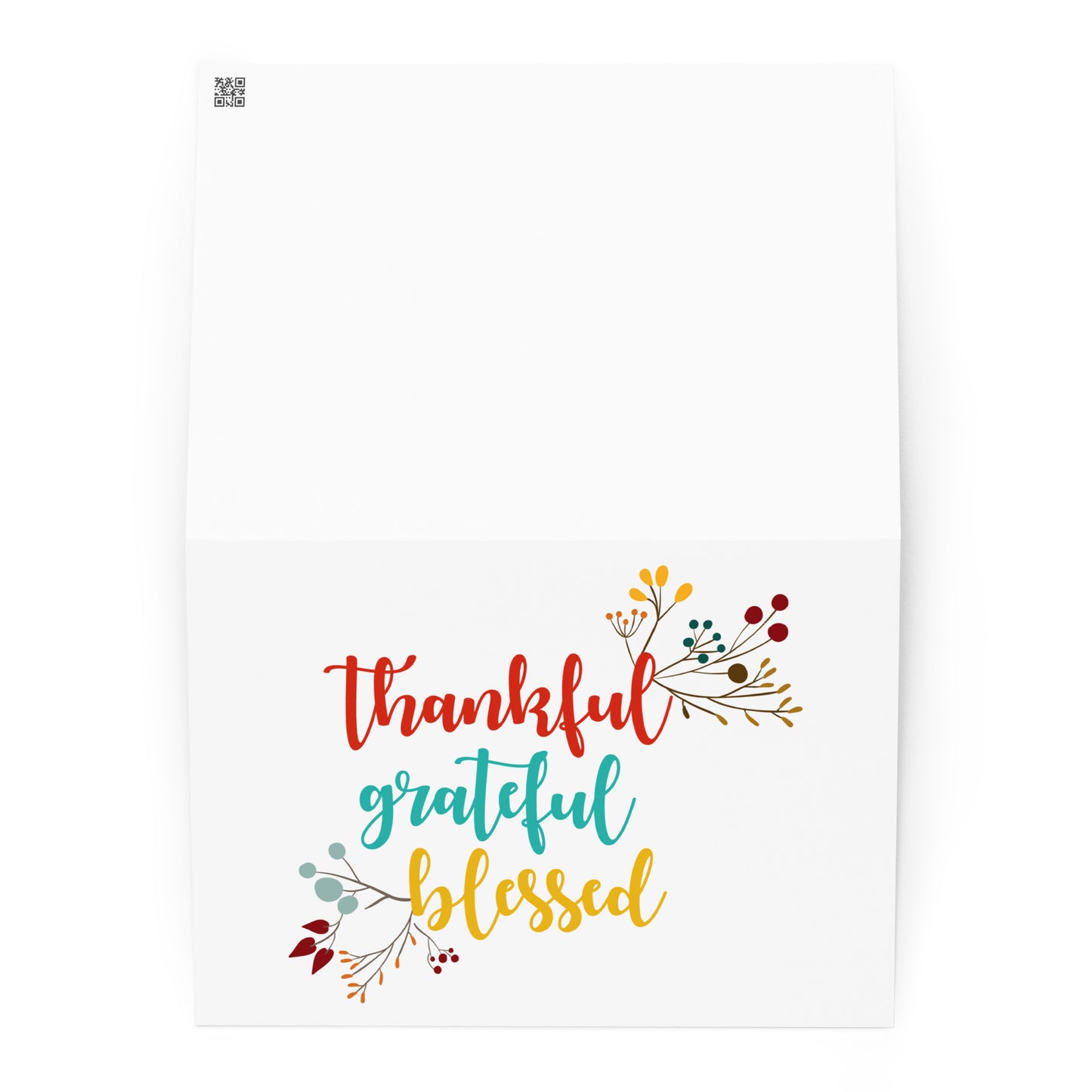 Thankful Grateful Blessed Greeting card