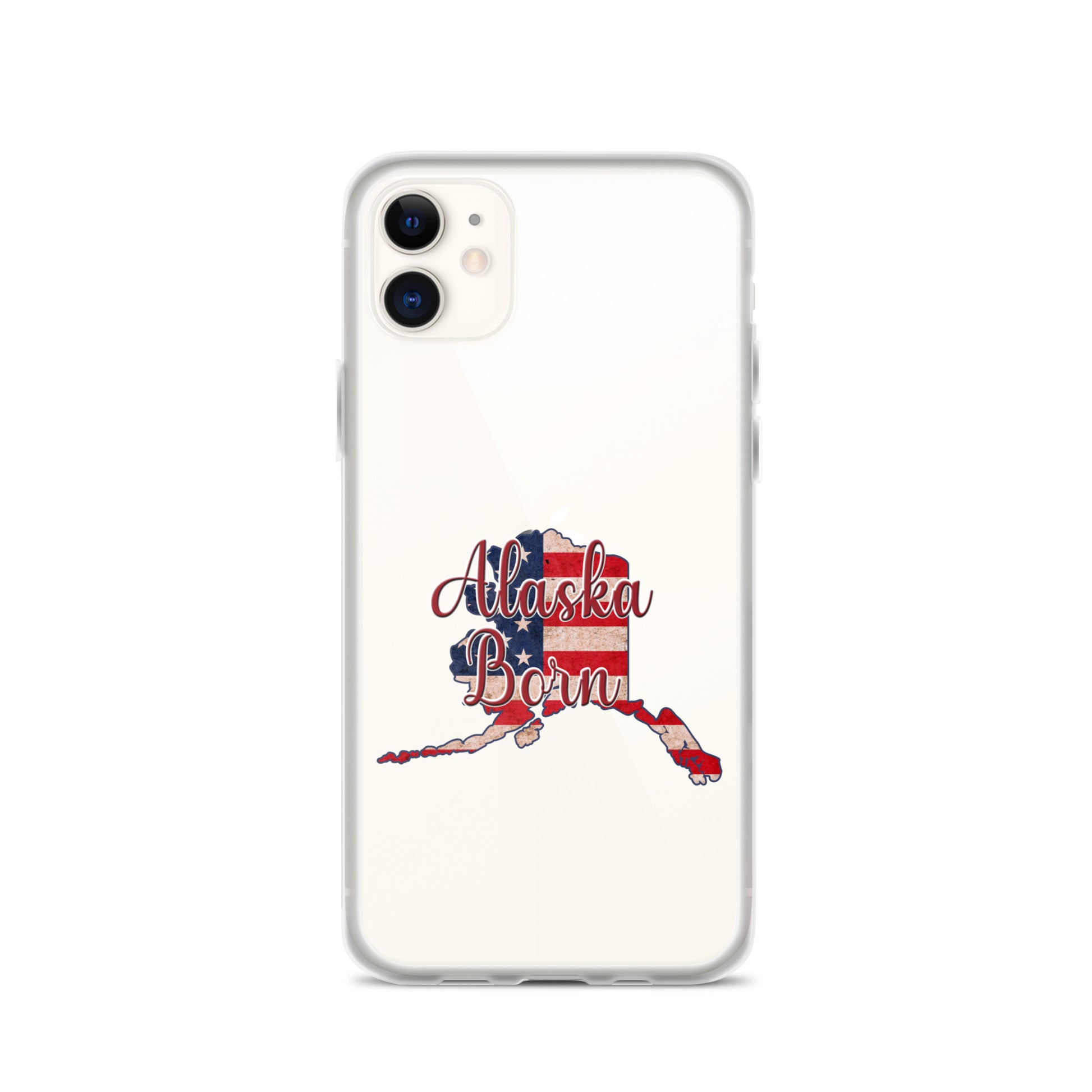 Alaska Born US Flag iPhone Case