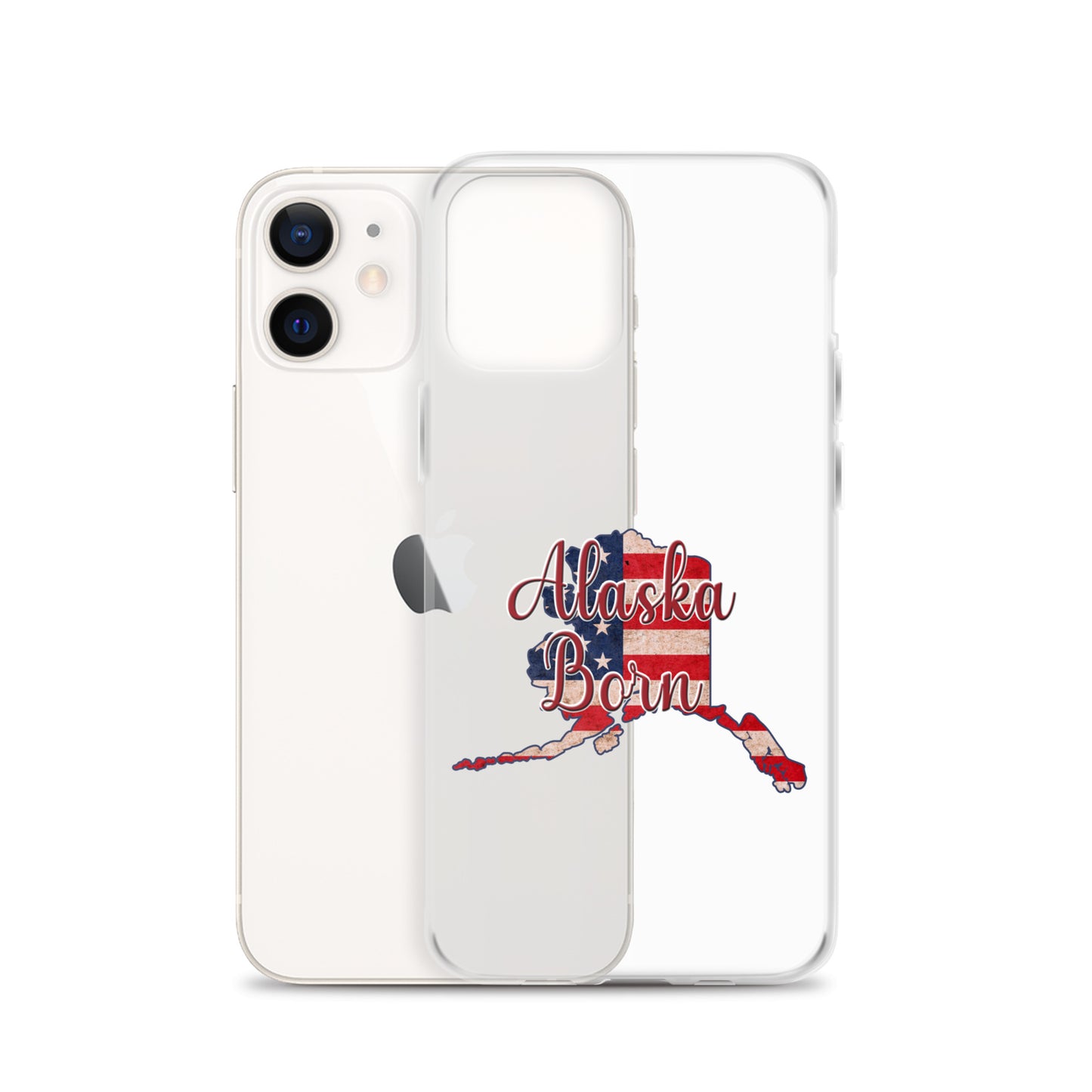 Alaska Born US Flag iPhone Case
